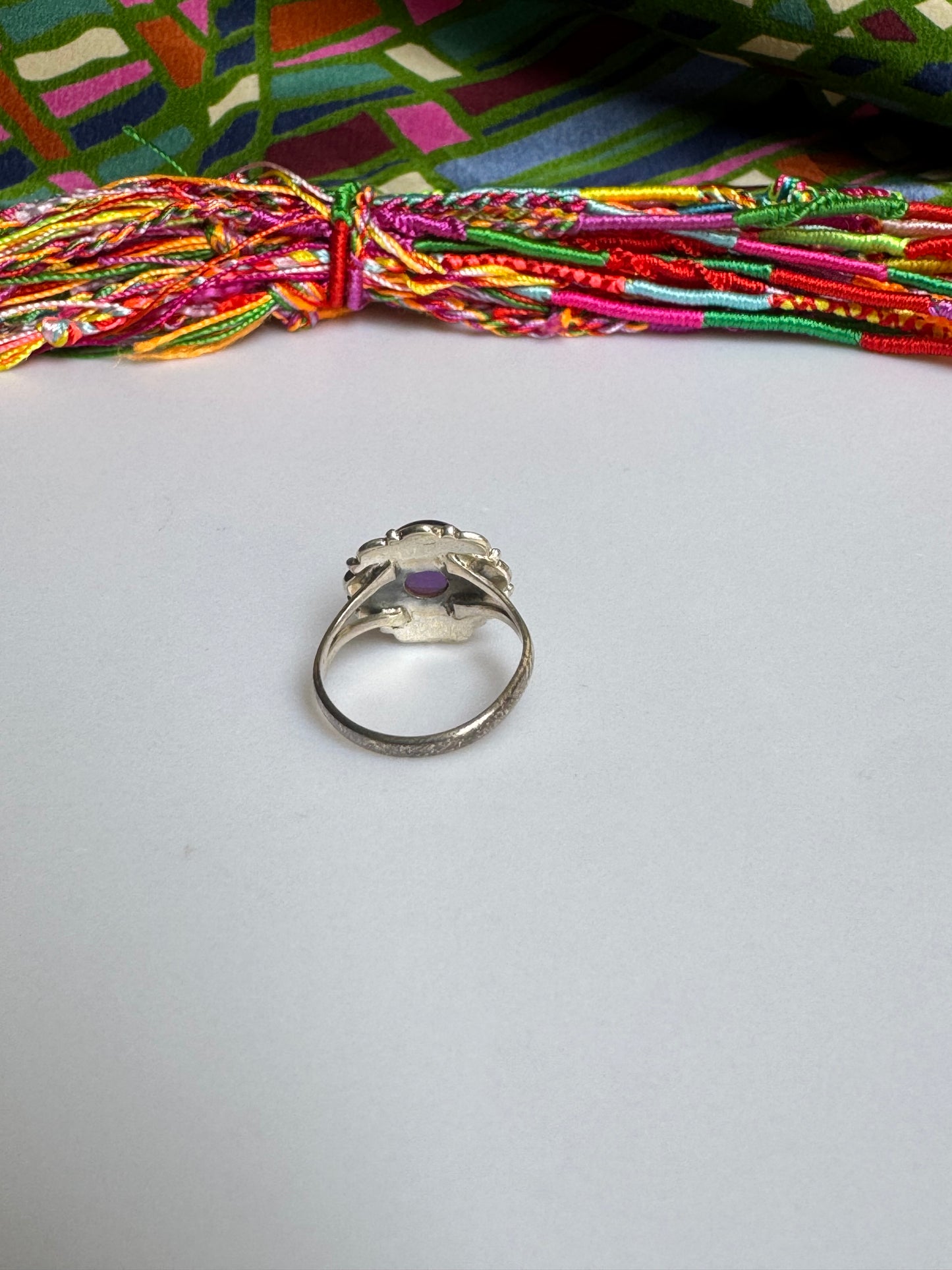 925 silver amethyst ring size 17 - 9A