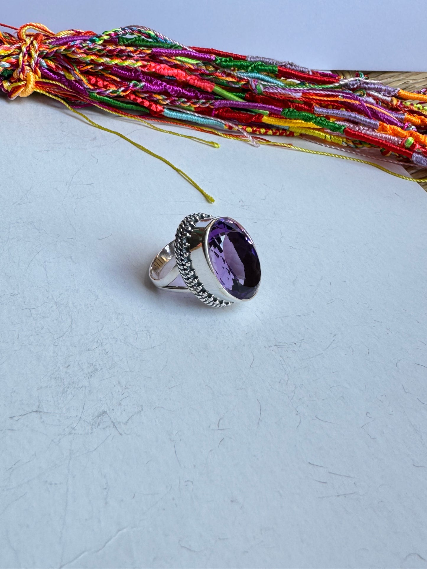 Anello argento 925 ametista misura 15 - 12AME