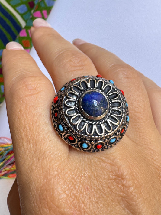 Anello vintage lapis misura 18/19 regolabile