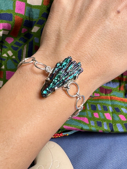 B27 Regenbogen-Kyanit-Silber-925-Armband