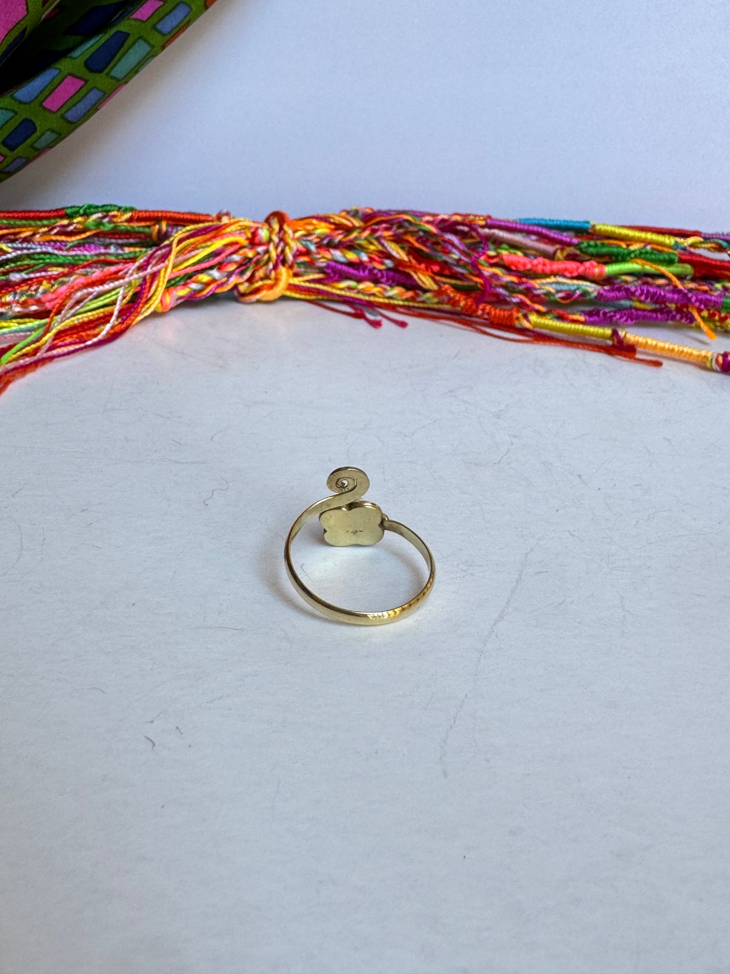 Anello boho dorato turchese