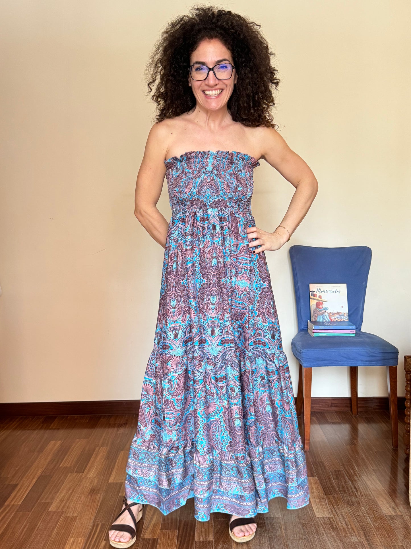 Langes Boho-Kleid V12