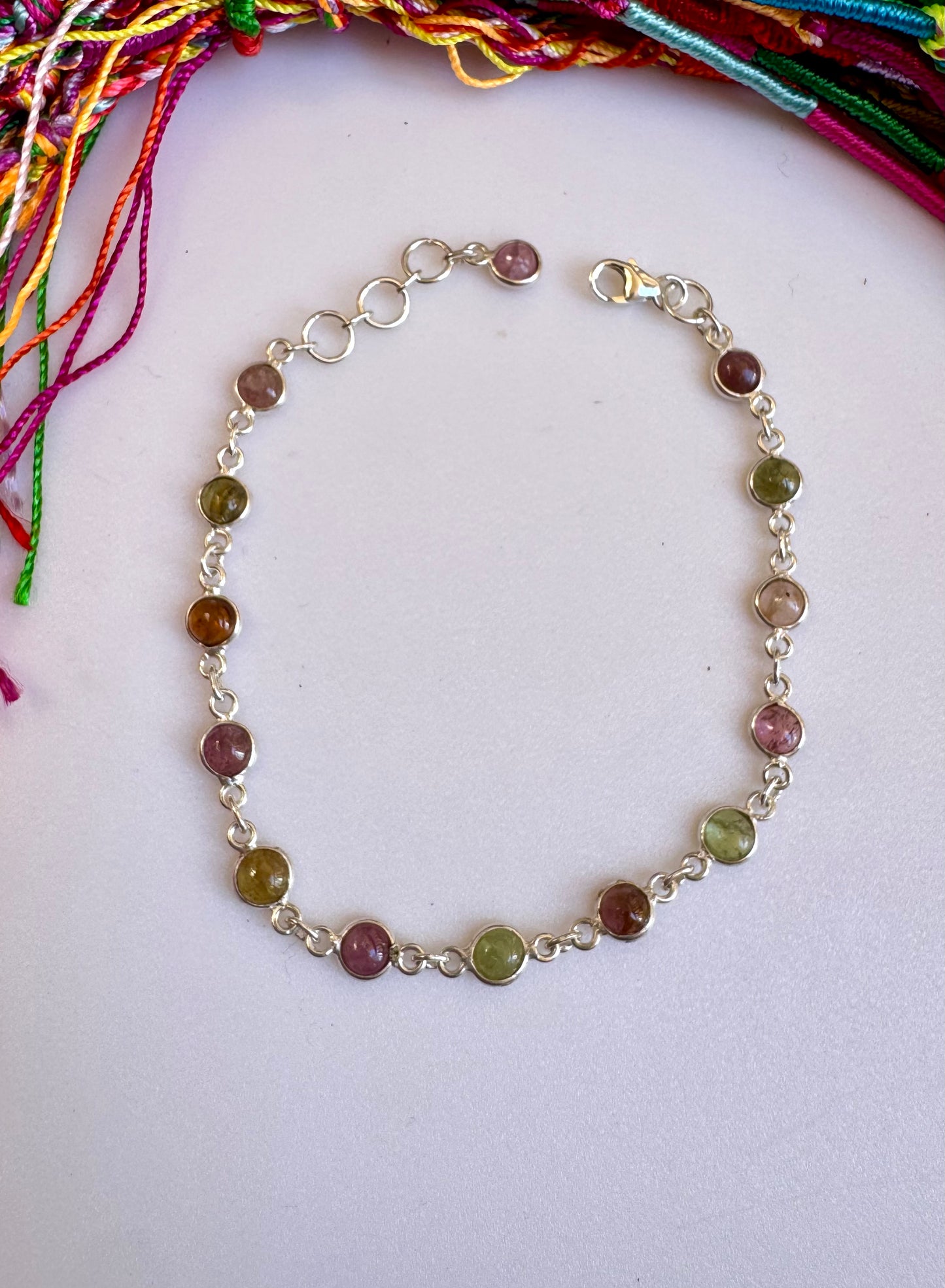 925er Silber Turmalinarmband B70