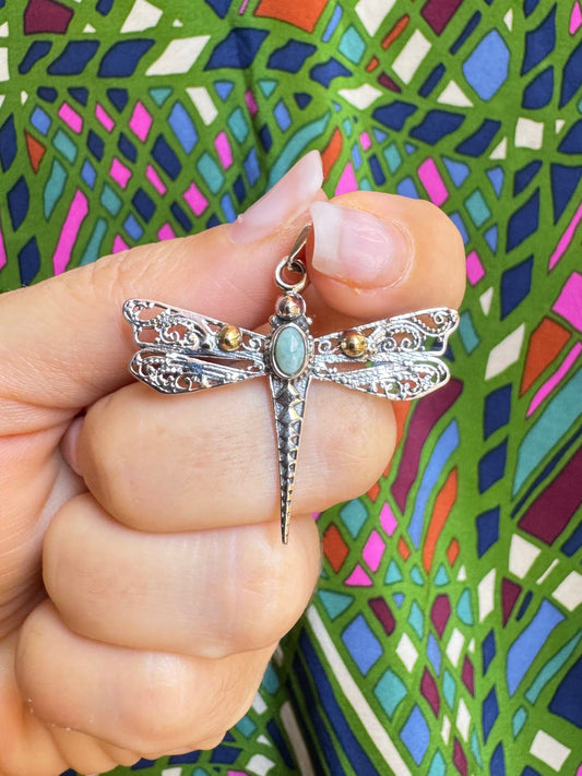 Larimar-Anhänger aus 925er Silber F30