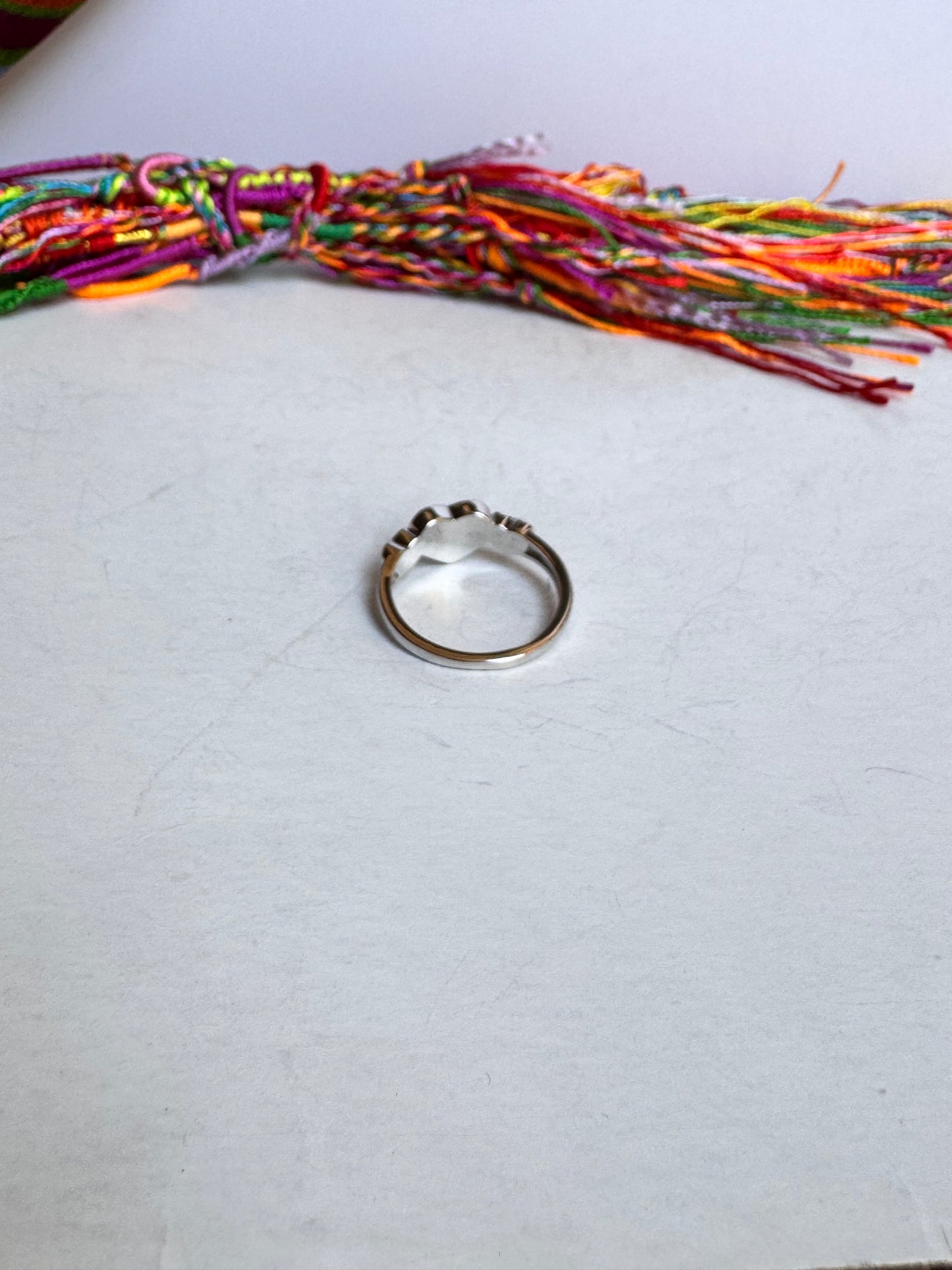 Anello argento 925 opale bianca misura 20 13OP