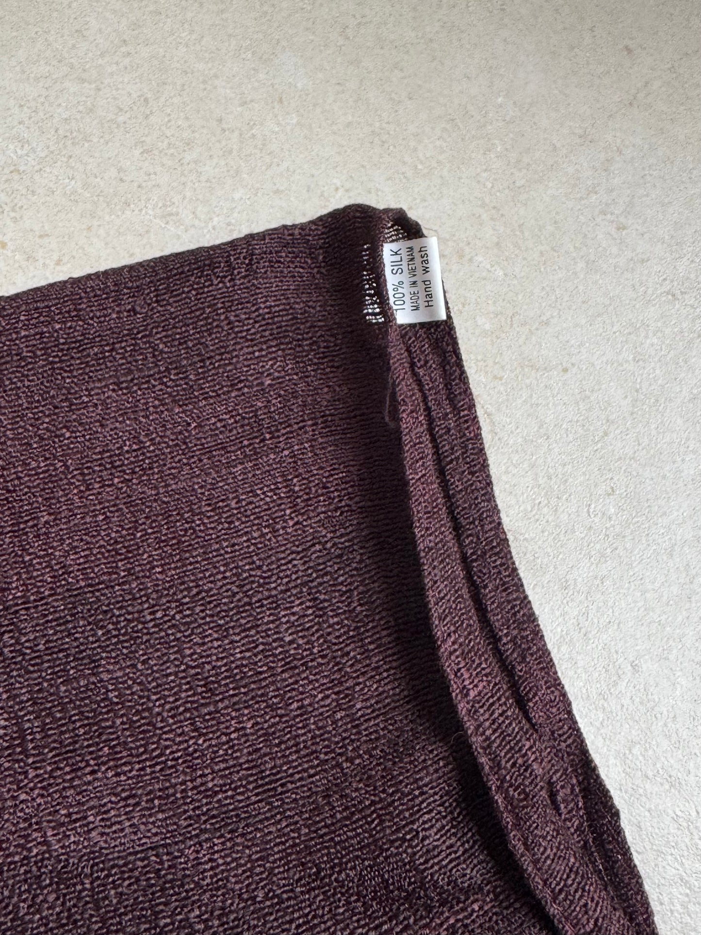 Pashmina sciarpa seta Vietnam marrone