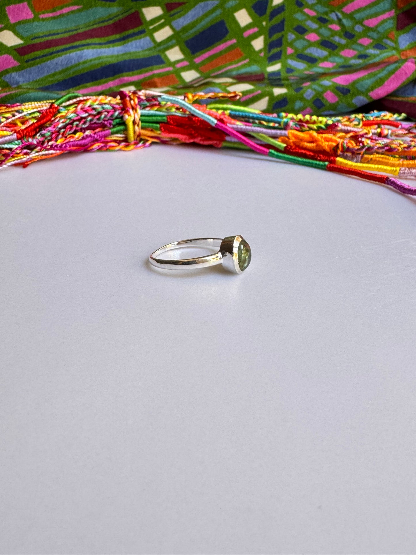 925 Silber Turmalin Ring Größe 14 - TA18