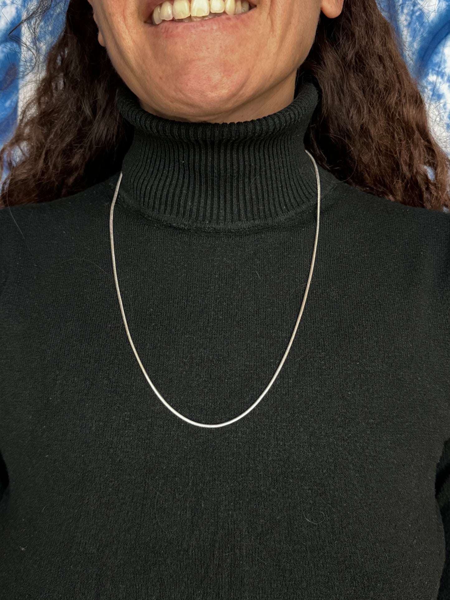 Snake necklace 925 silver cm 62