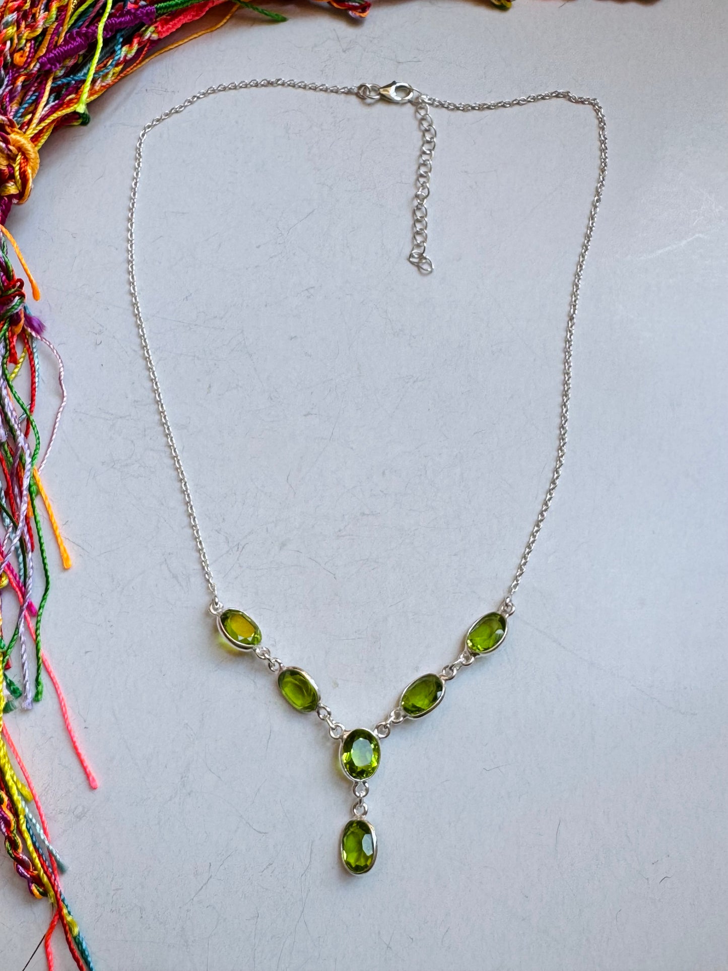 Collana argento 925 quarzo citrino 1CI