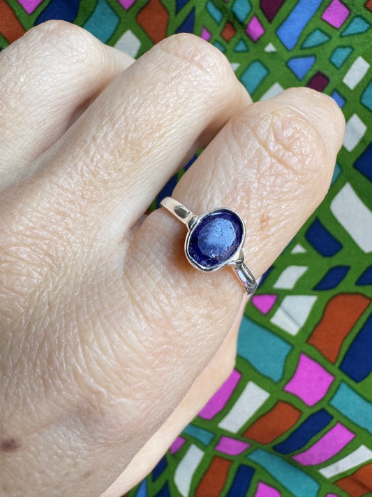 925 Silberring Lapislazuli Größe 15 - F47