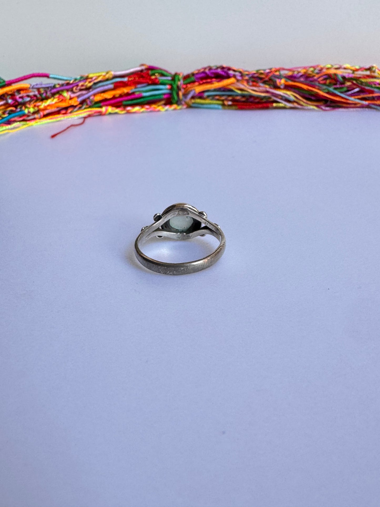 Anello argento 925 calcedonio misura 15 - 1CA