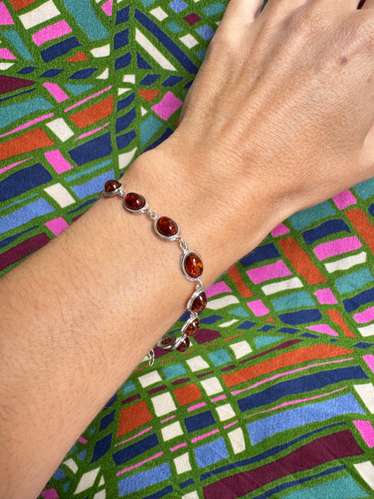 Bracciale argento 925 ambra 11AB