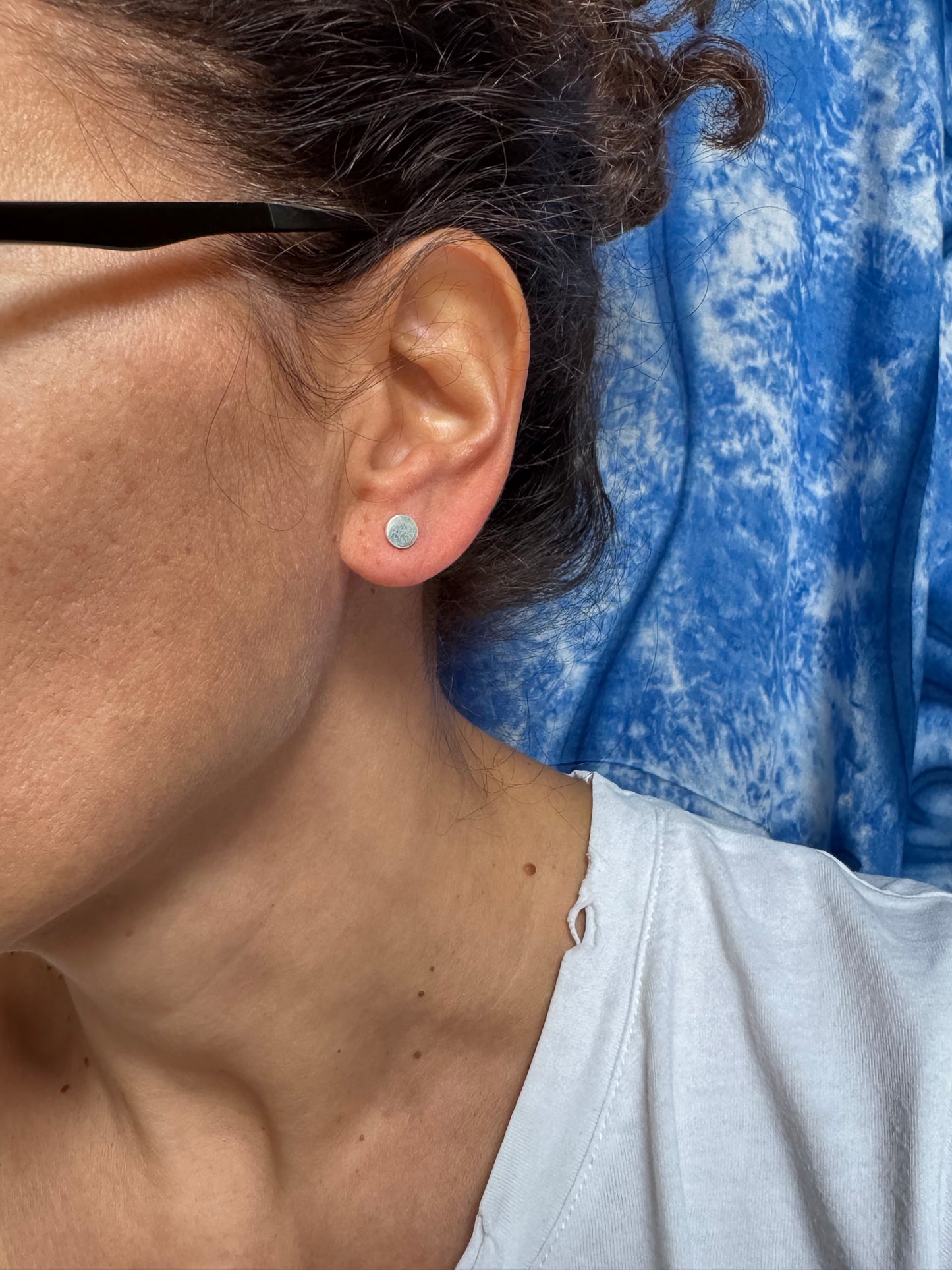 925 silver single lobe hoop earring