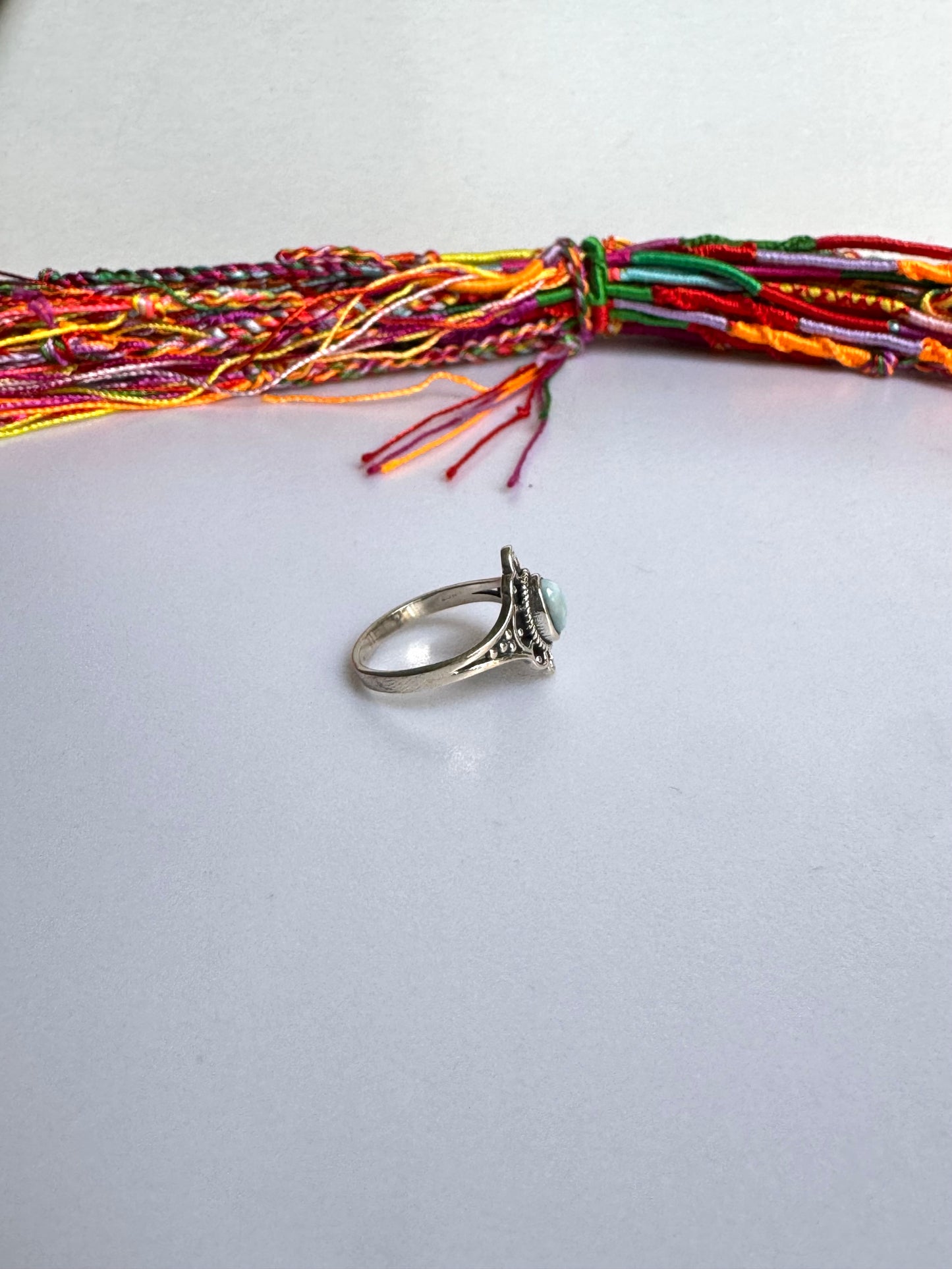 Anello argento 925 larimar misura 16 - 5SZ