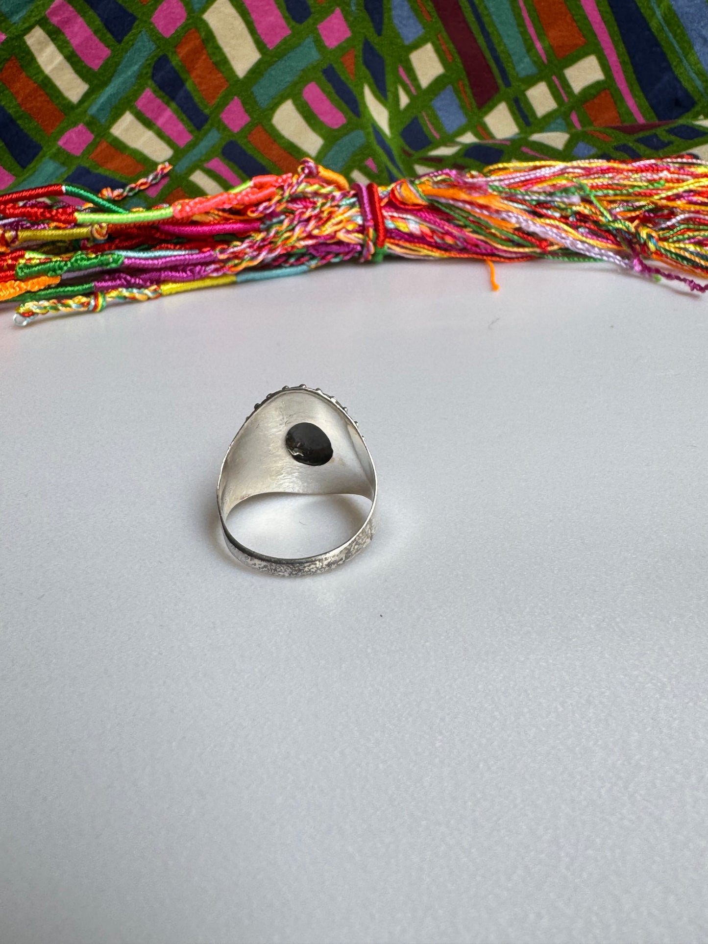 Labradoritring aus 925er Sterlingsilber, Größe 22 - 2LA