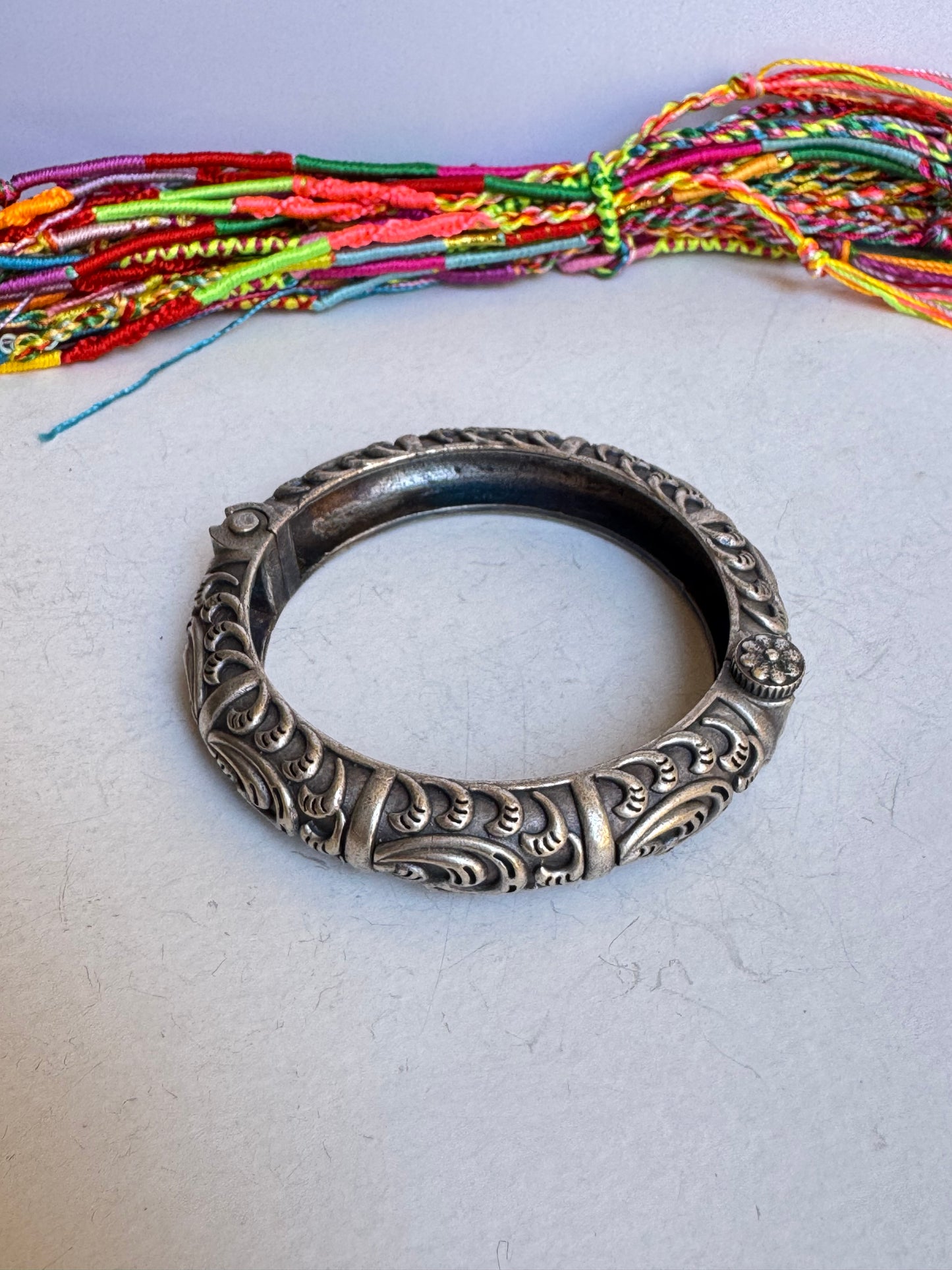 Bracciale bangle argentato
