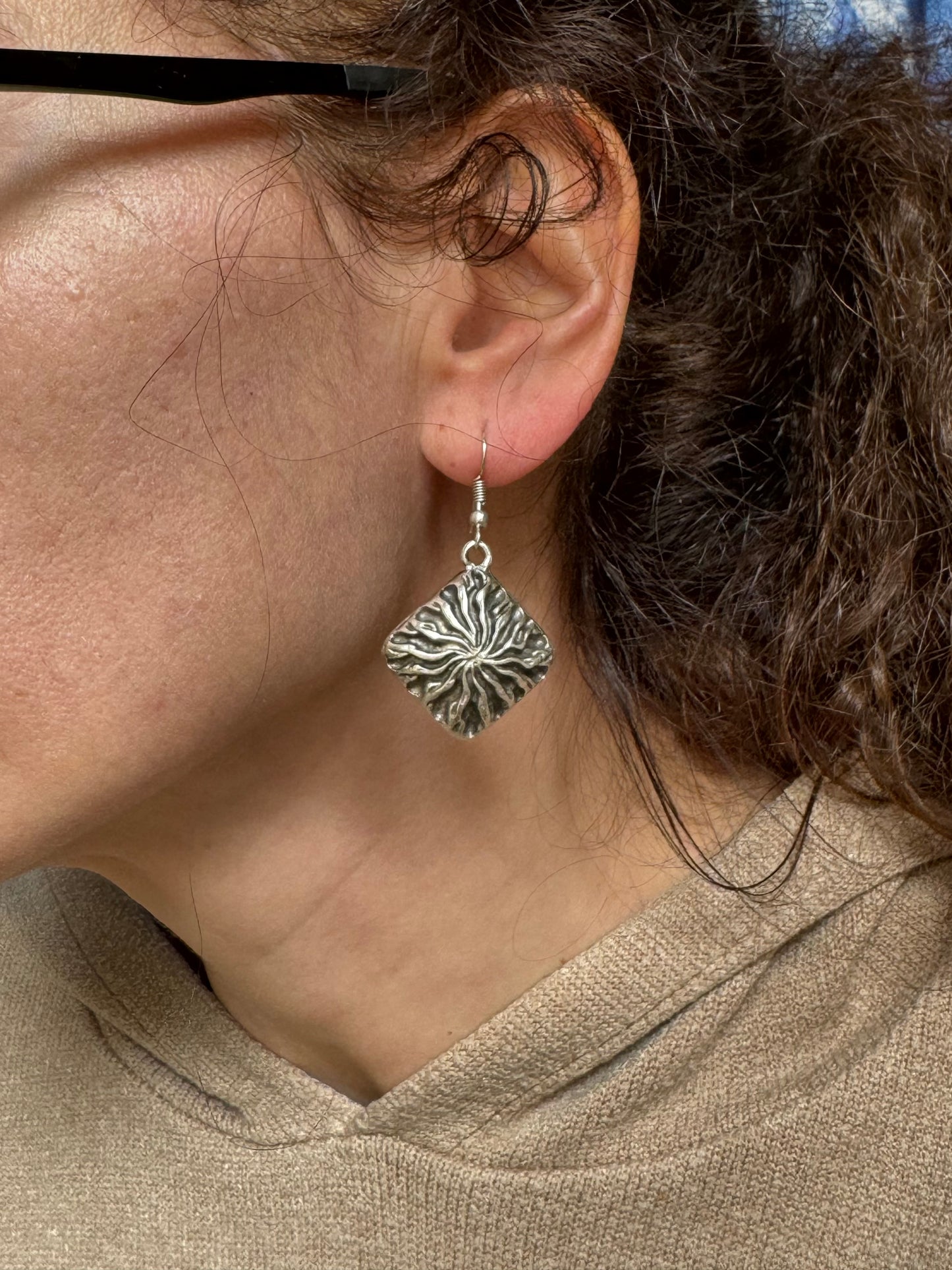 Rautenohrringe aus Zamak