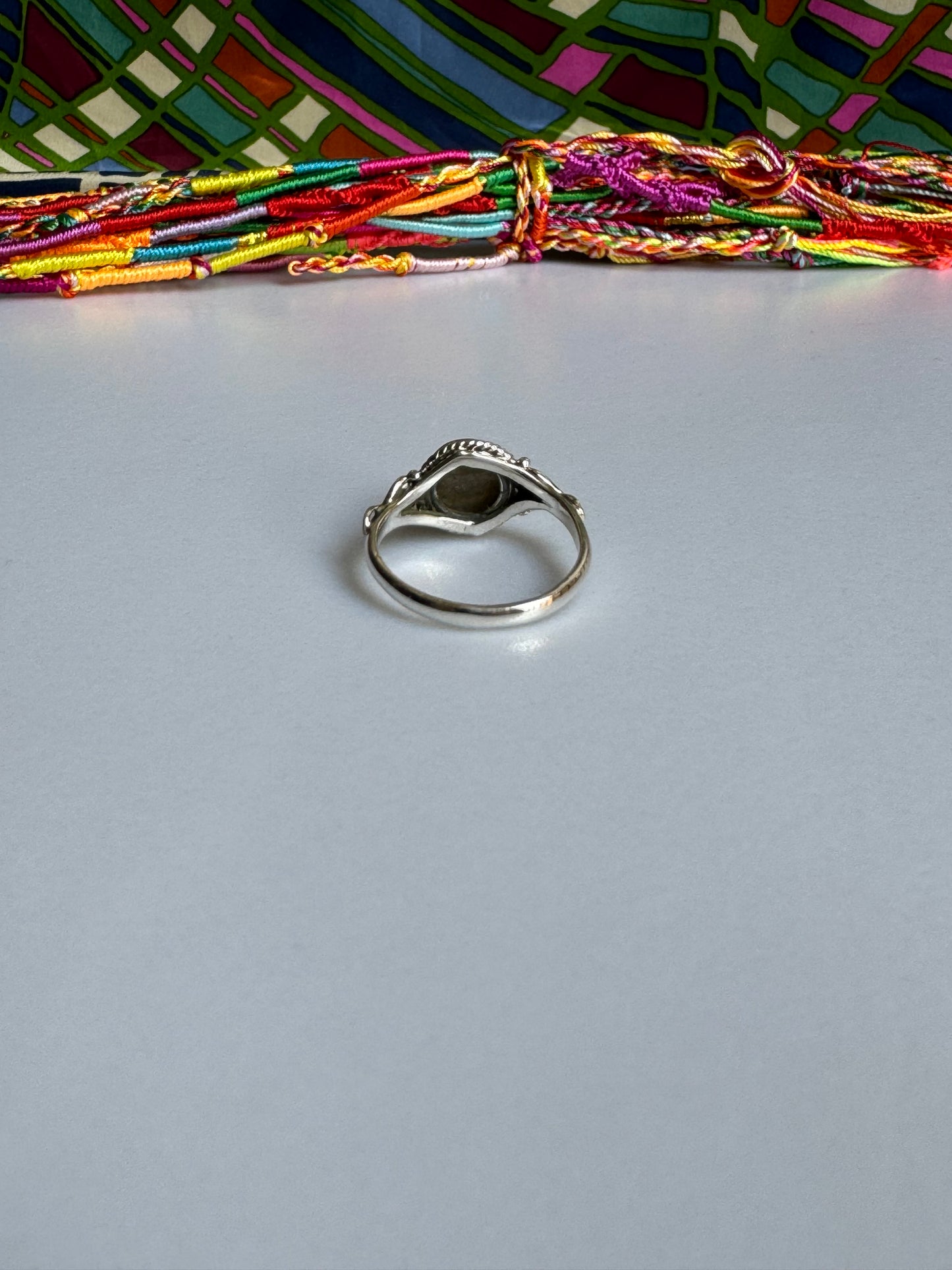 Labradorit-Silberring, Größe 18 – Z13