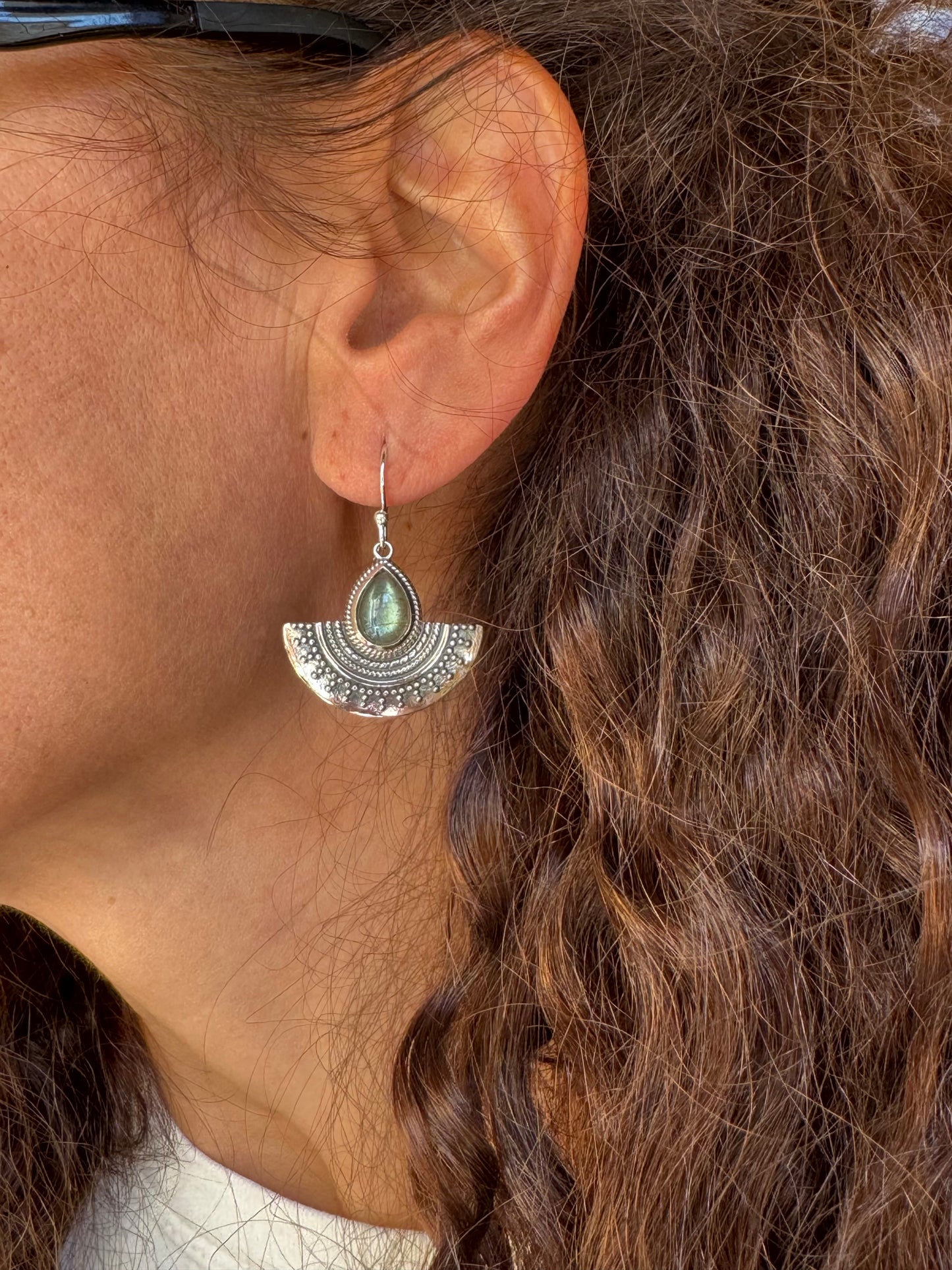 Orecchini argento 925 labradorite D32