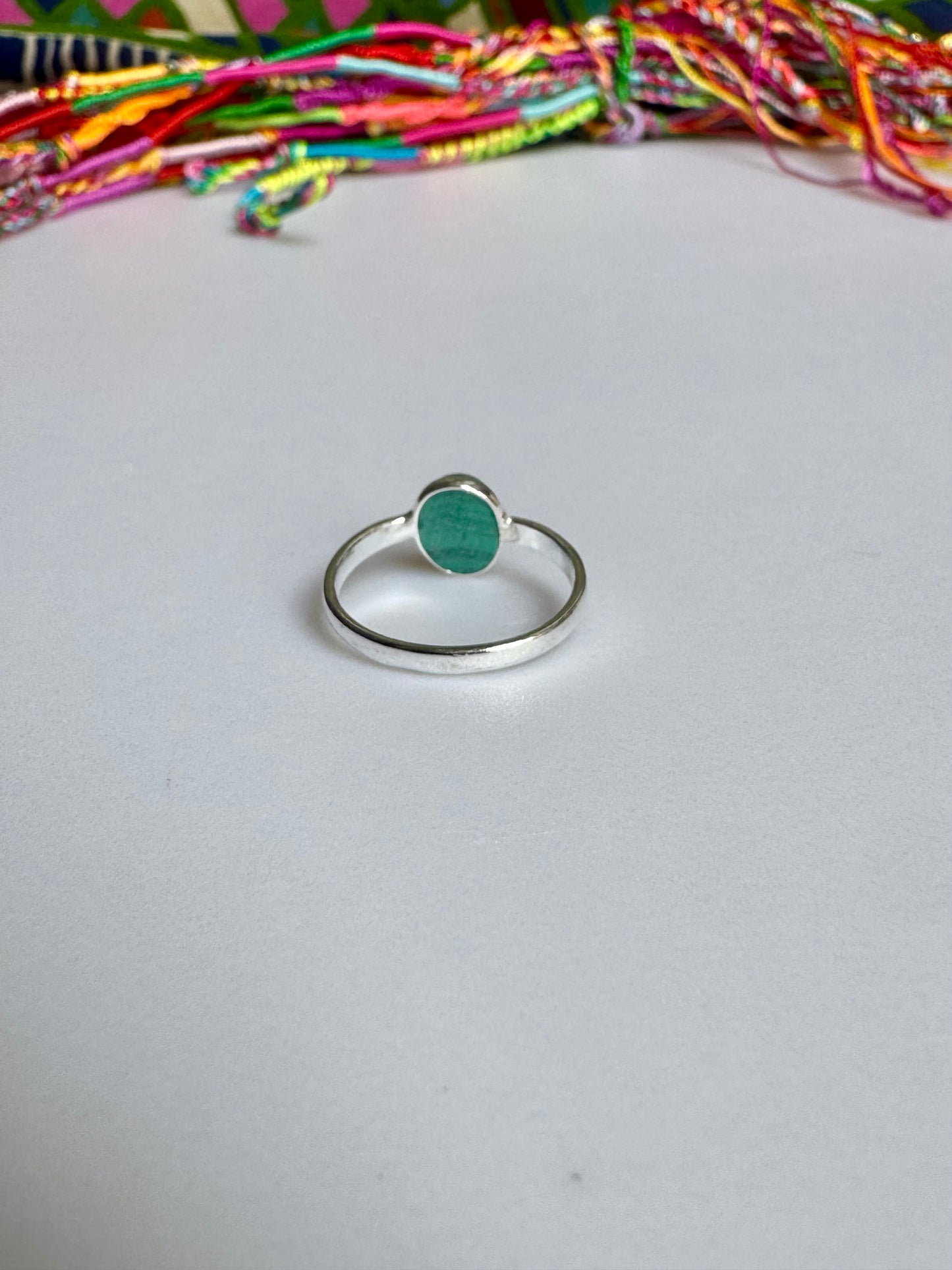 925 silver malachite ring size 9/10 - G20