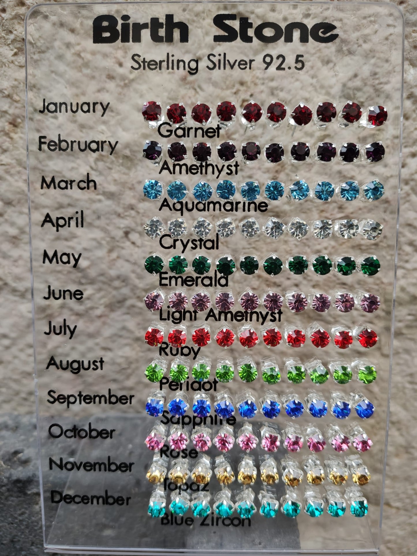 Orecchino a lobo 4/5 mm vari colori argento 925