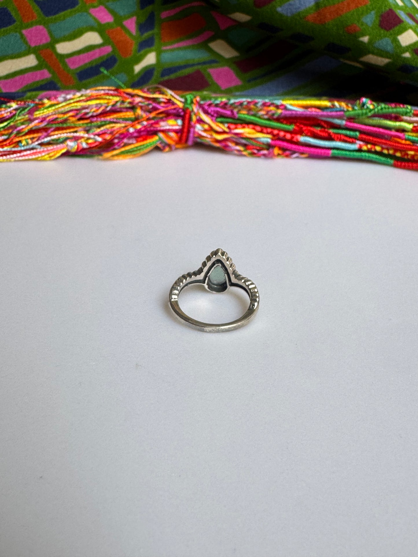 925 silver chalcedony ring size 10 - 10AM