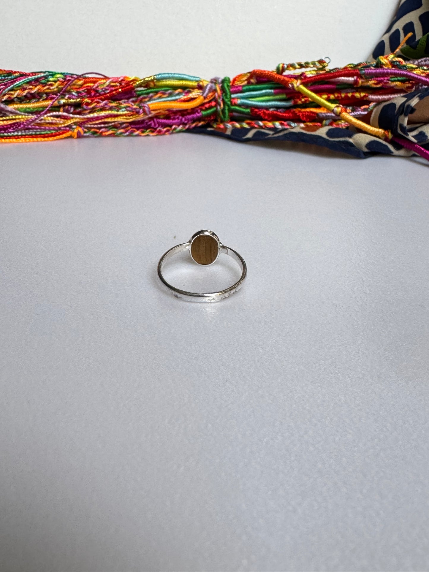 Anello argento 925 occhio di tigre misura 11 M19