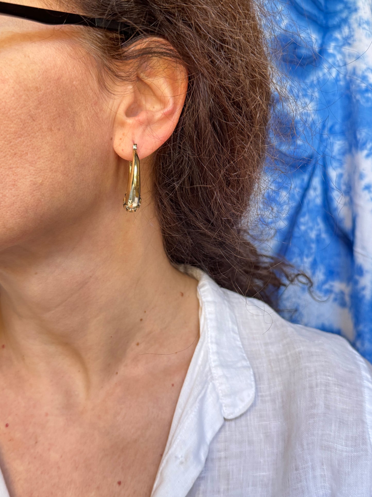Orecchini boho dorato tribali goccia