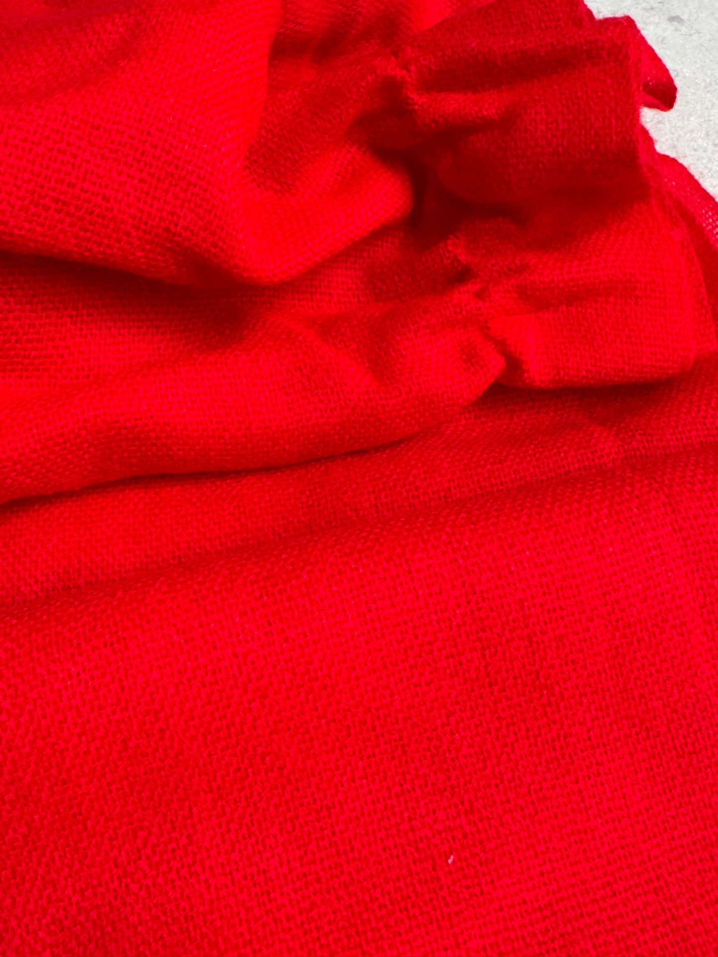 Pashmina sciarpa India rosso difettata