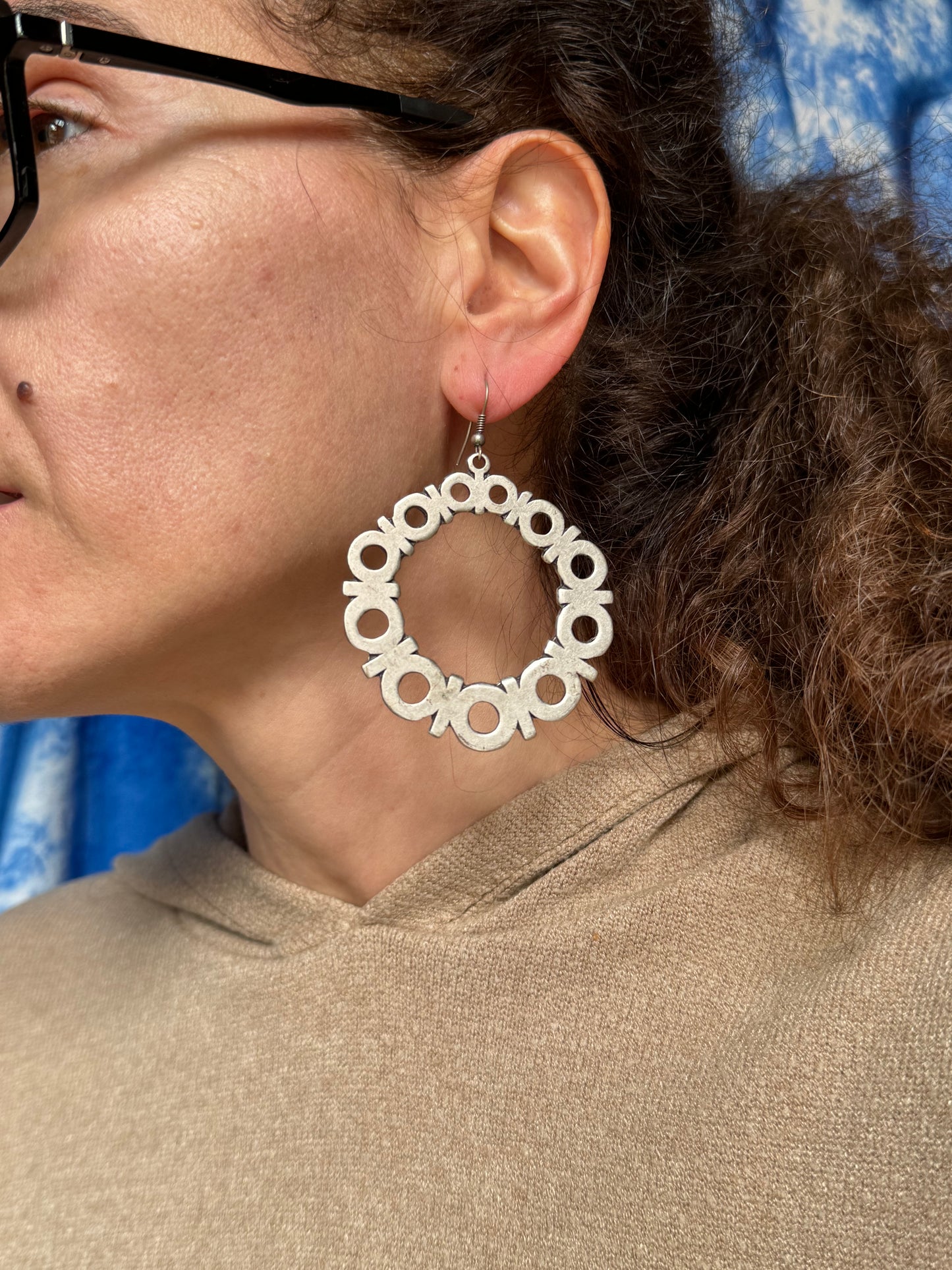 Runde Kreisohrringe aus Zamak