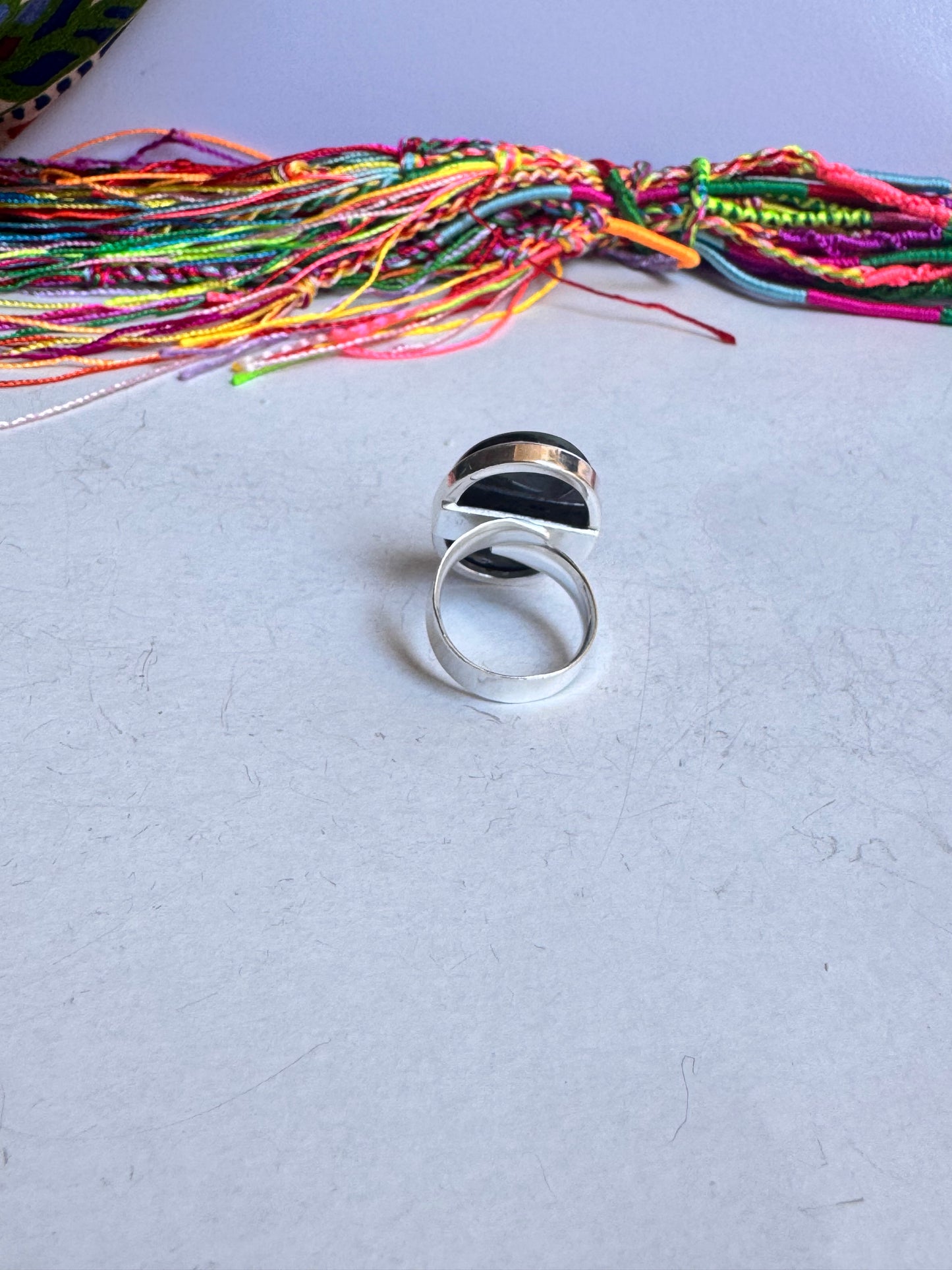 Anello argento 925 labradorite regolabile da misura 15 - 3UM