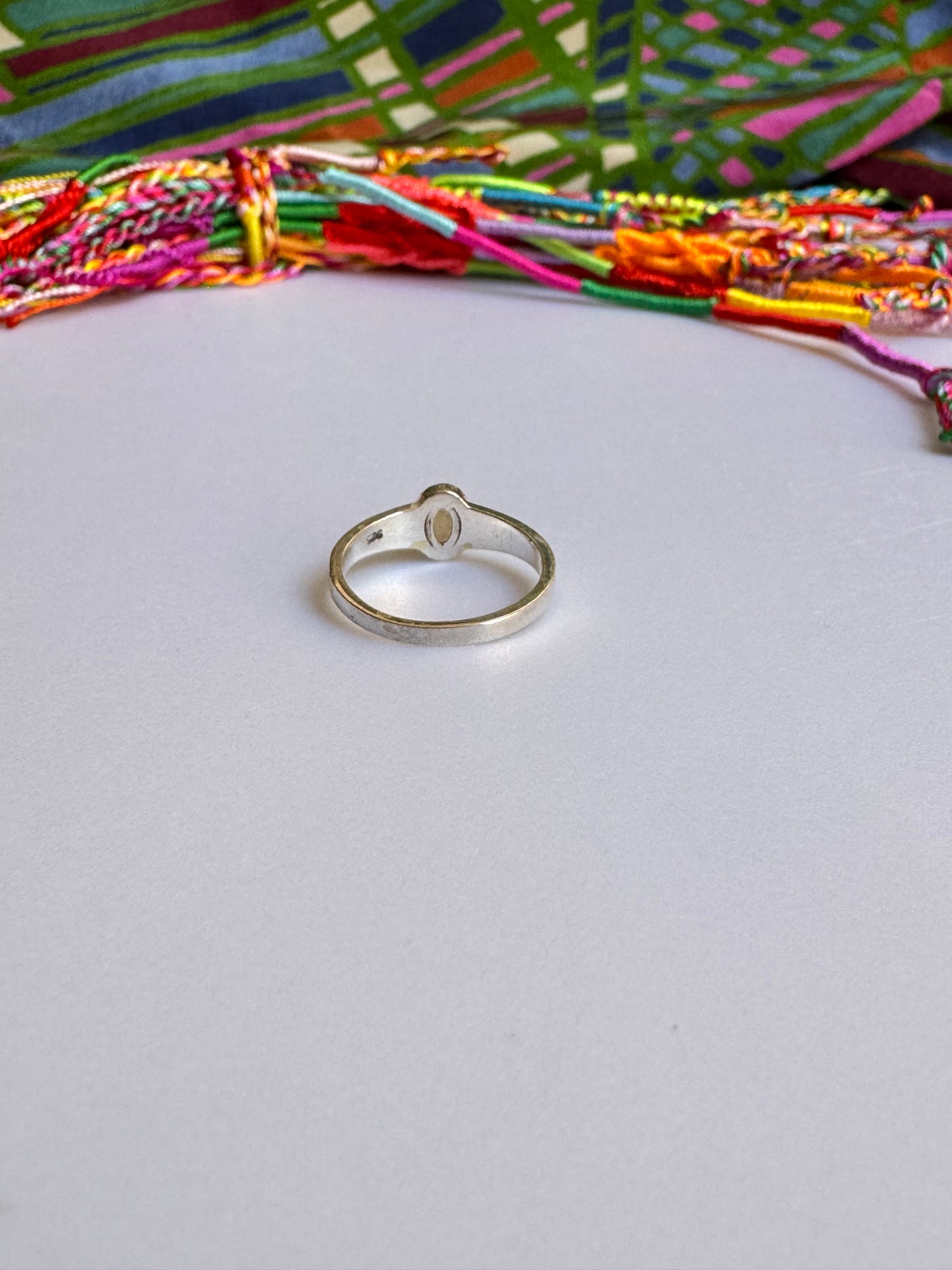 925 Silber Turmalin Ring Größe 11 - TA30