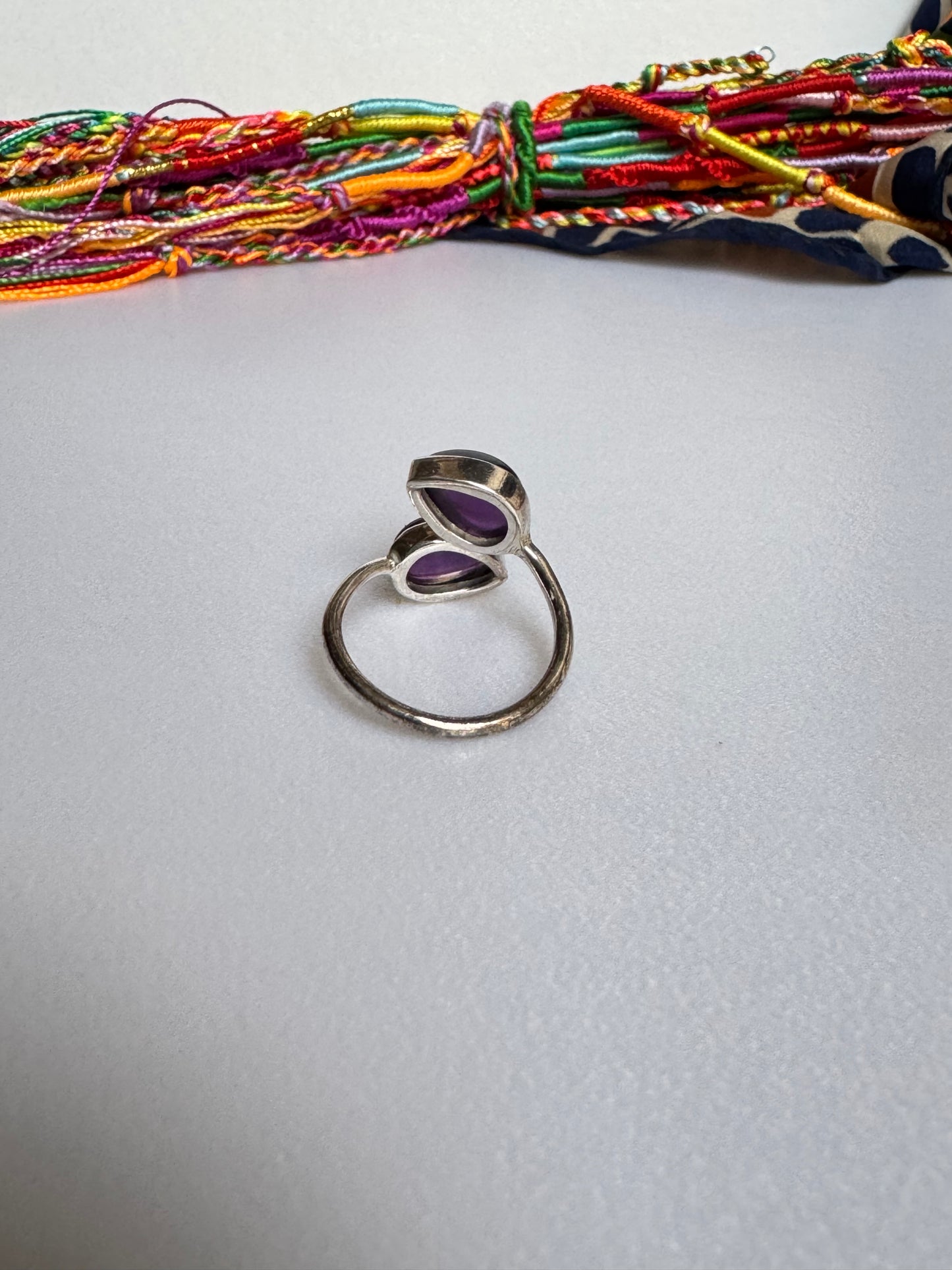 Anello argento 925 ametista regolabile 14 - 10AME