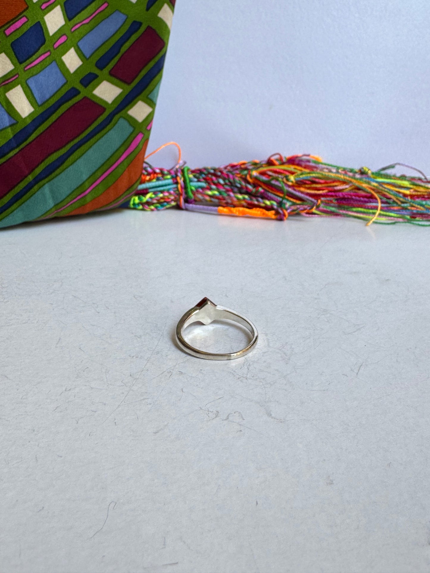 Anello argento 925 ambra misura 18 - 31AMB