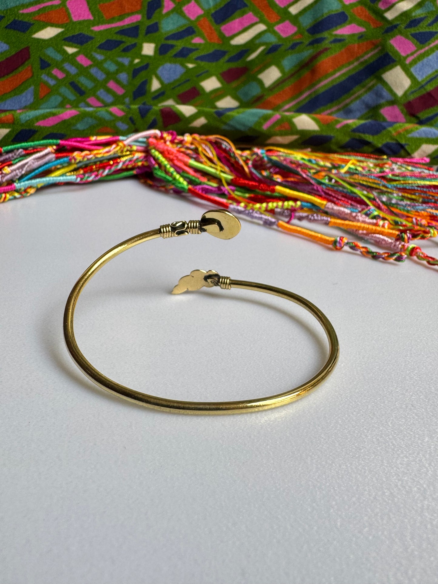 Bracciale boho dorato onice nero