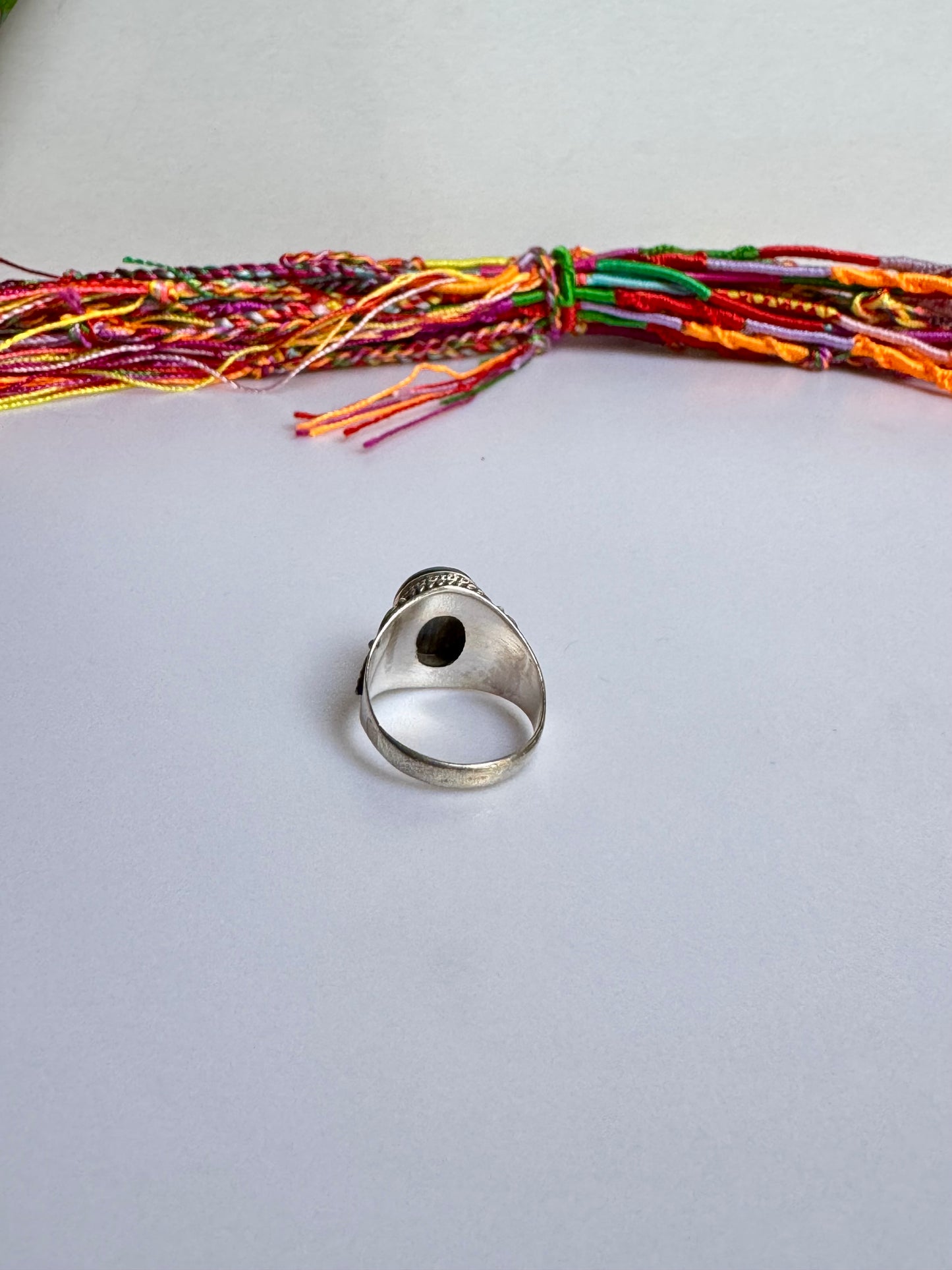 Anello argento 925 labradorite misura 17/18 - 32SZ