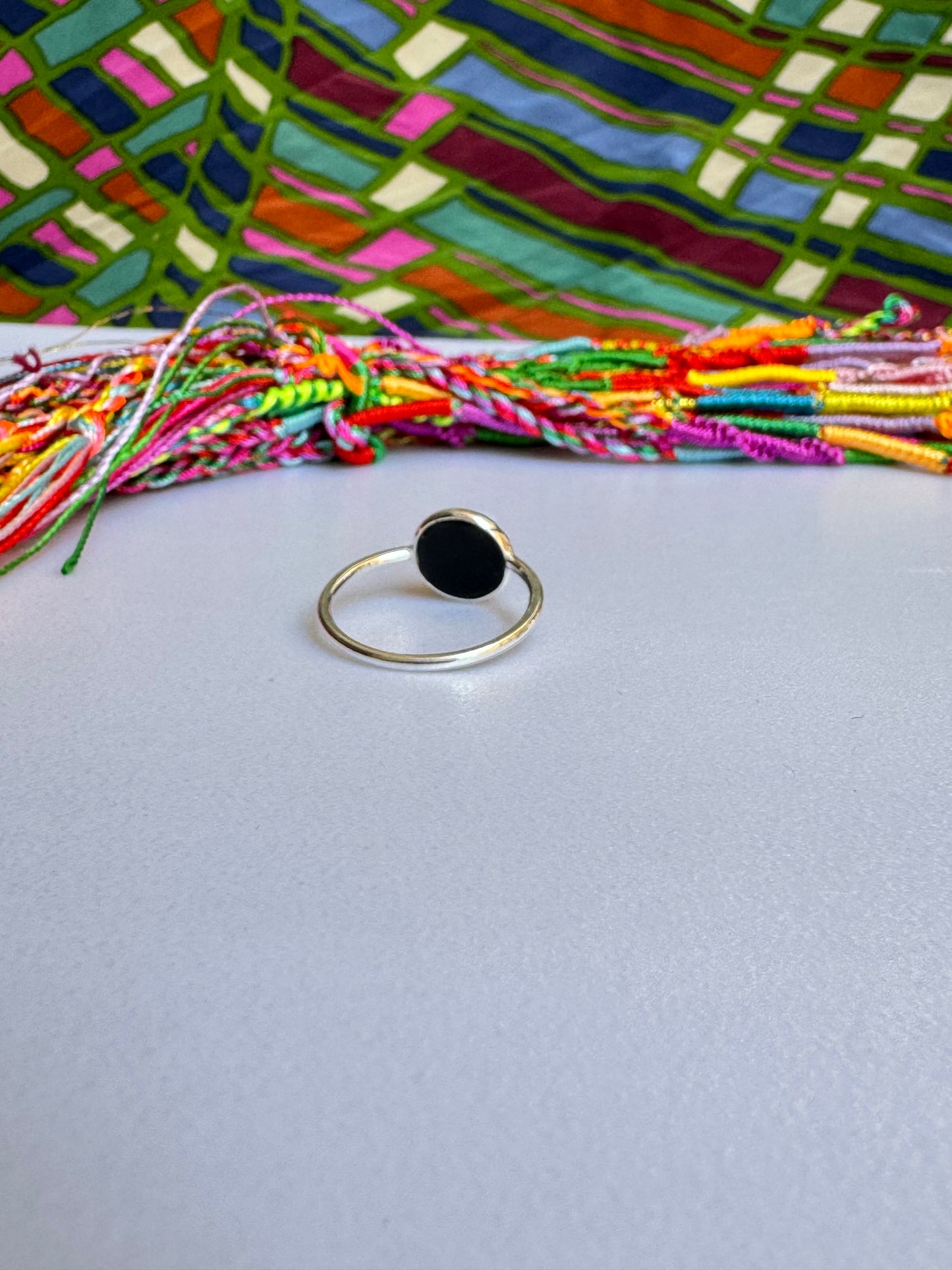 T34 schwarzer Onyx 925 Silberring