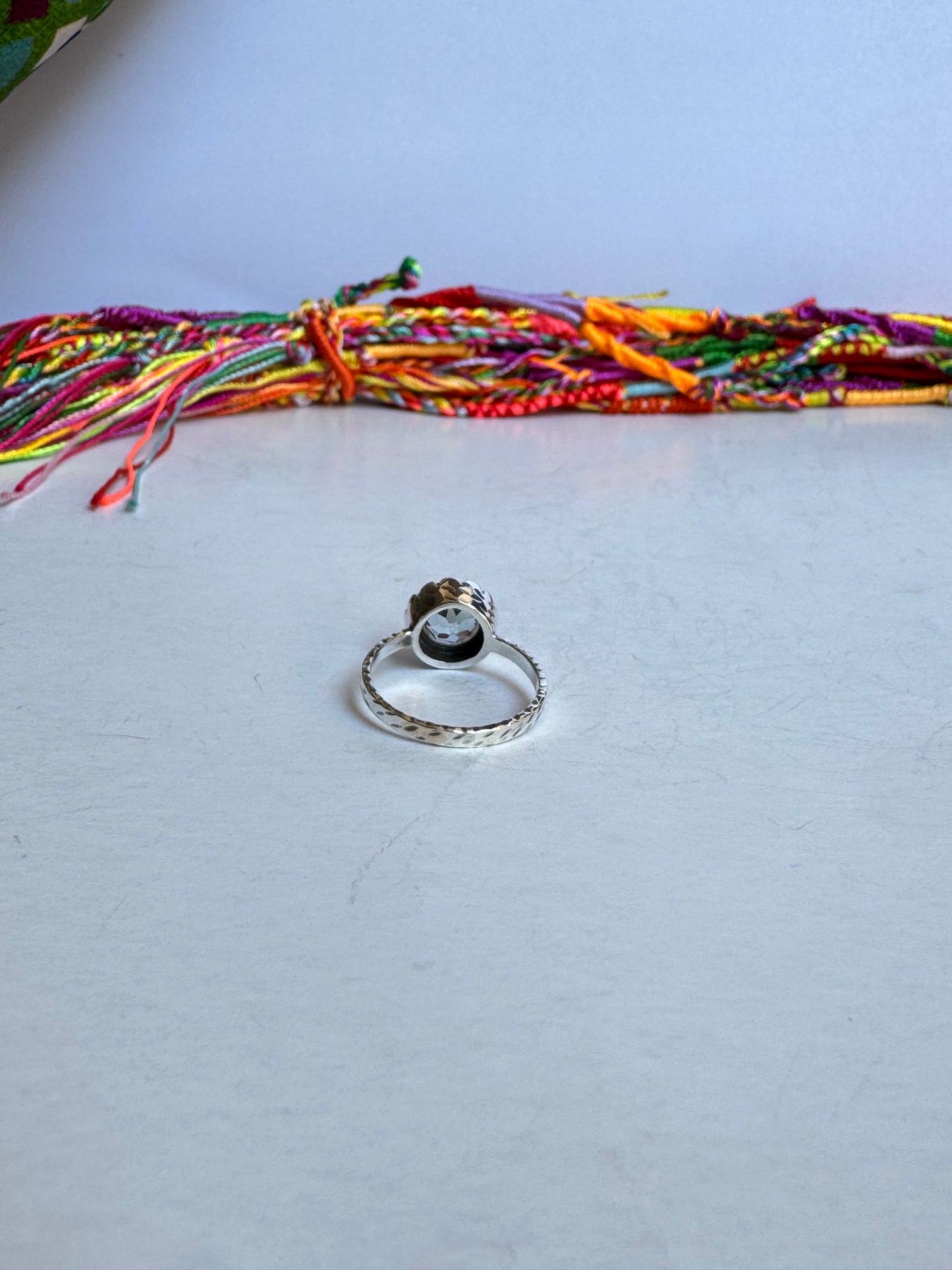 Anello argento 925 acquamarina misura 12 - 17UM
