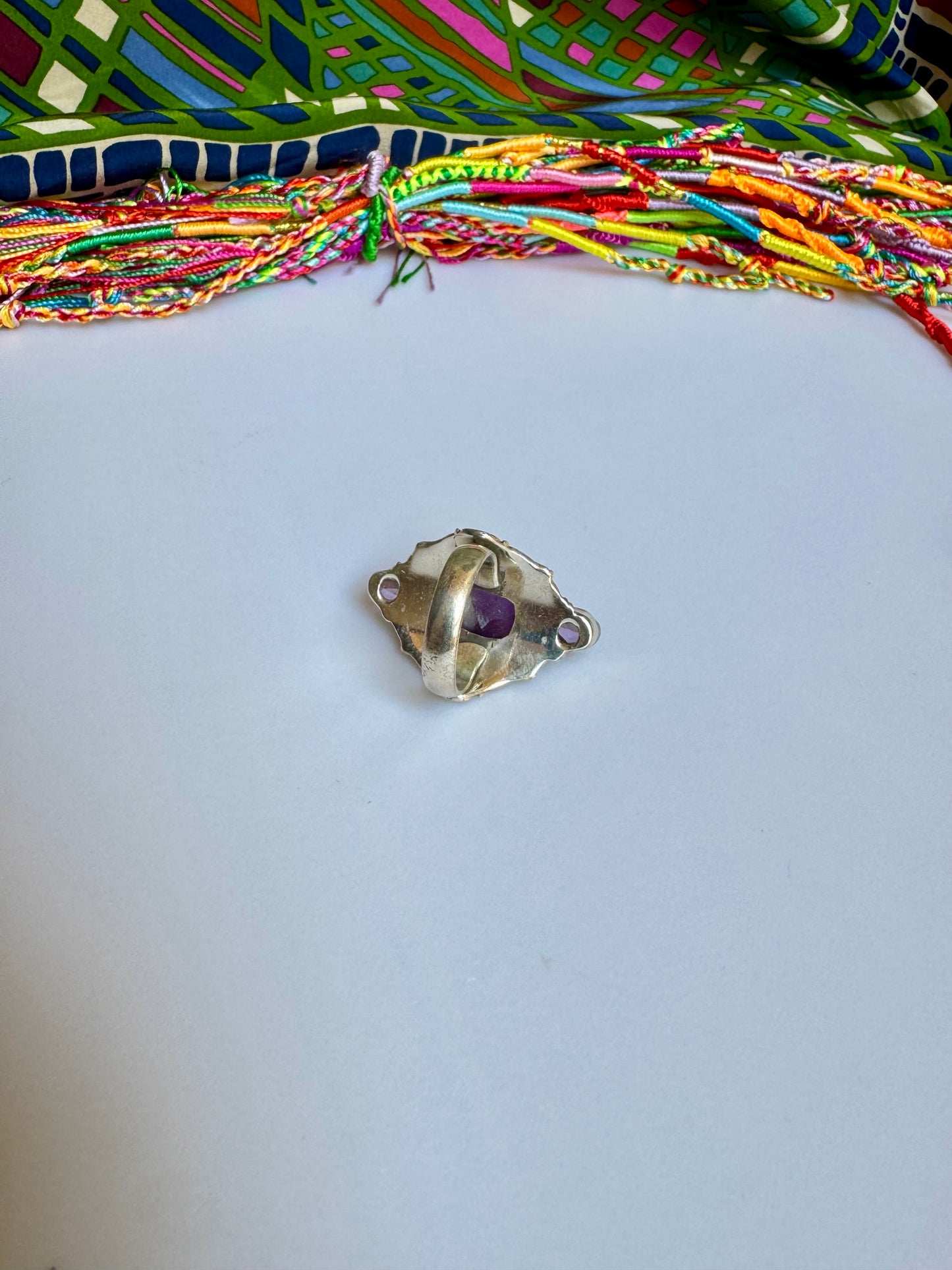 925 silver amethyst ring size 17 - G68