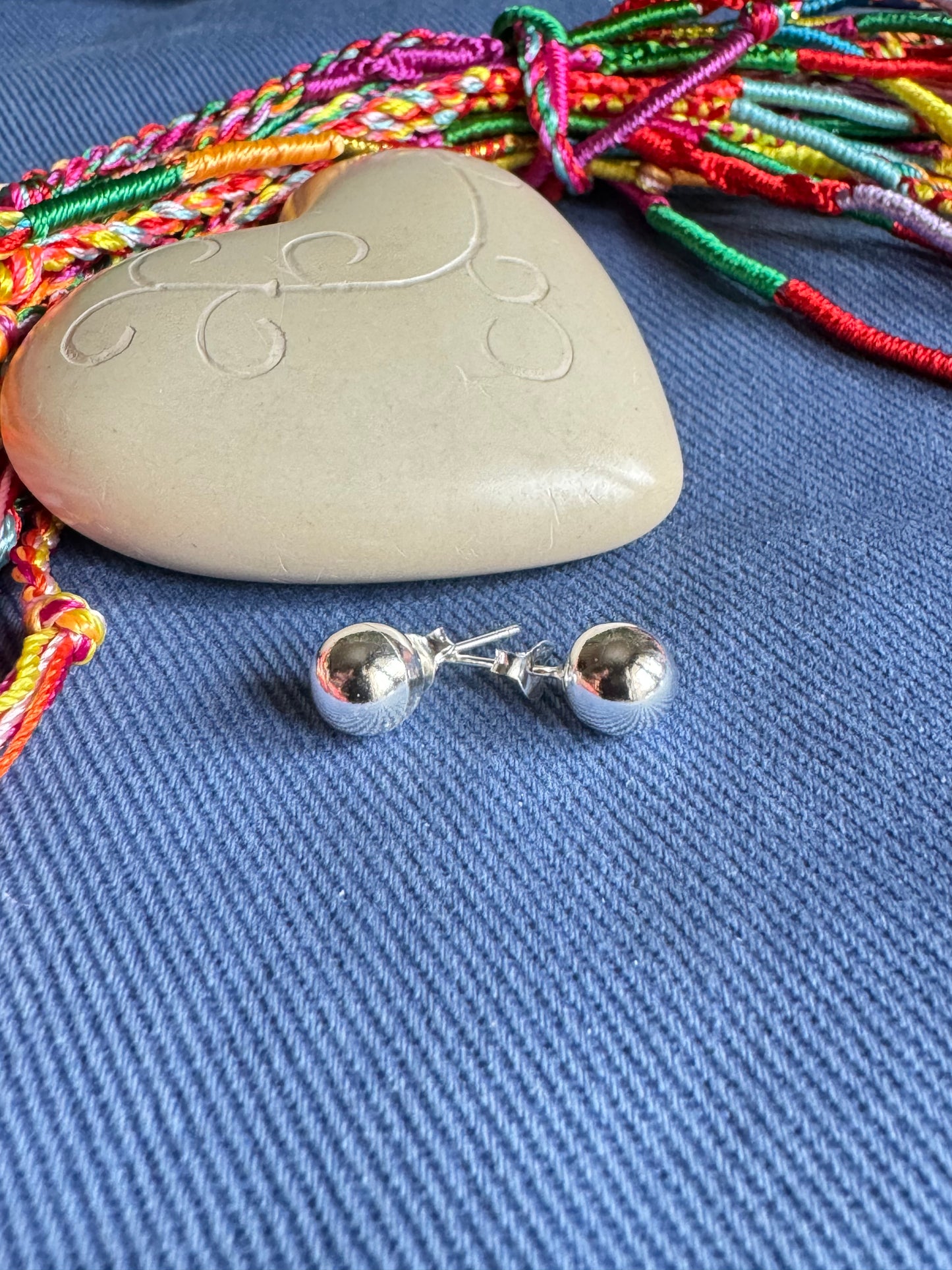 925 Silber Kugel Creolen R11