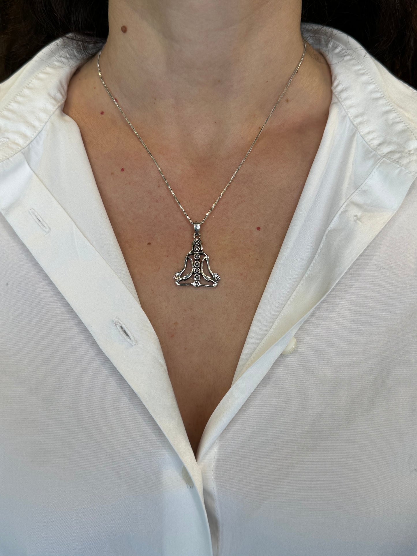 925 silver pendant Buddha in meditation C82