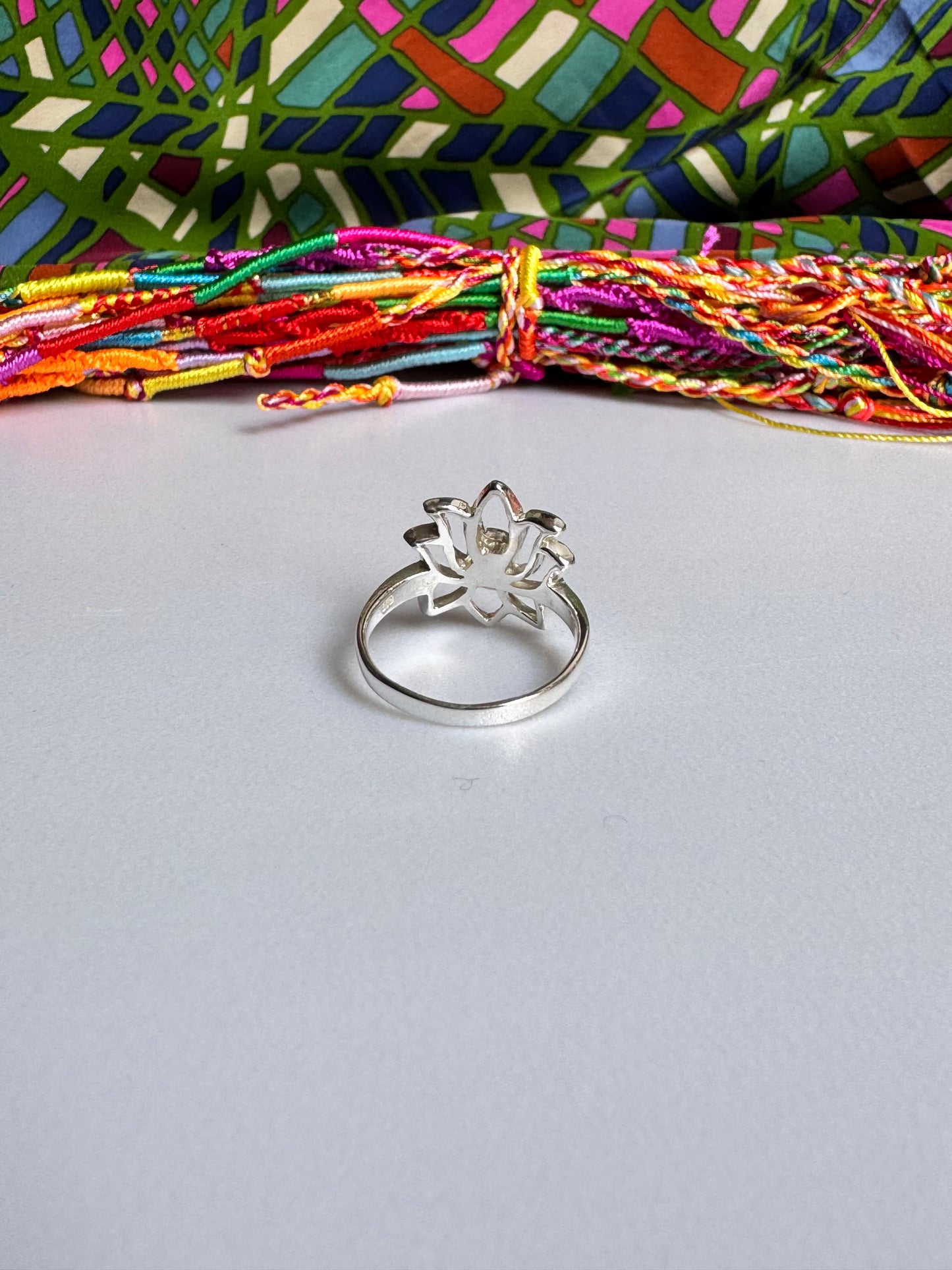 925 silver chalcedony ring size 21 - F4