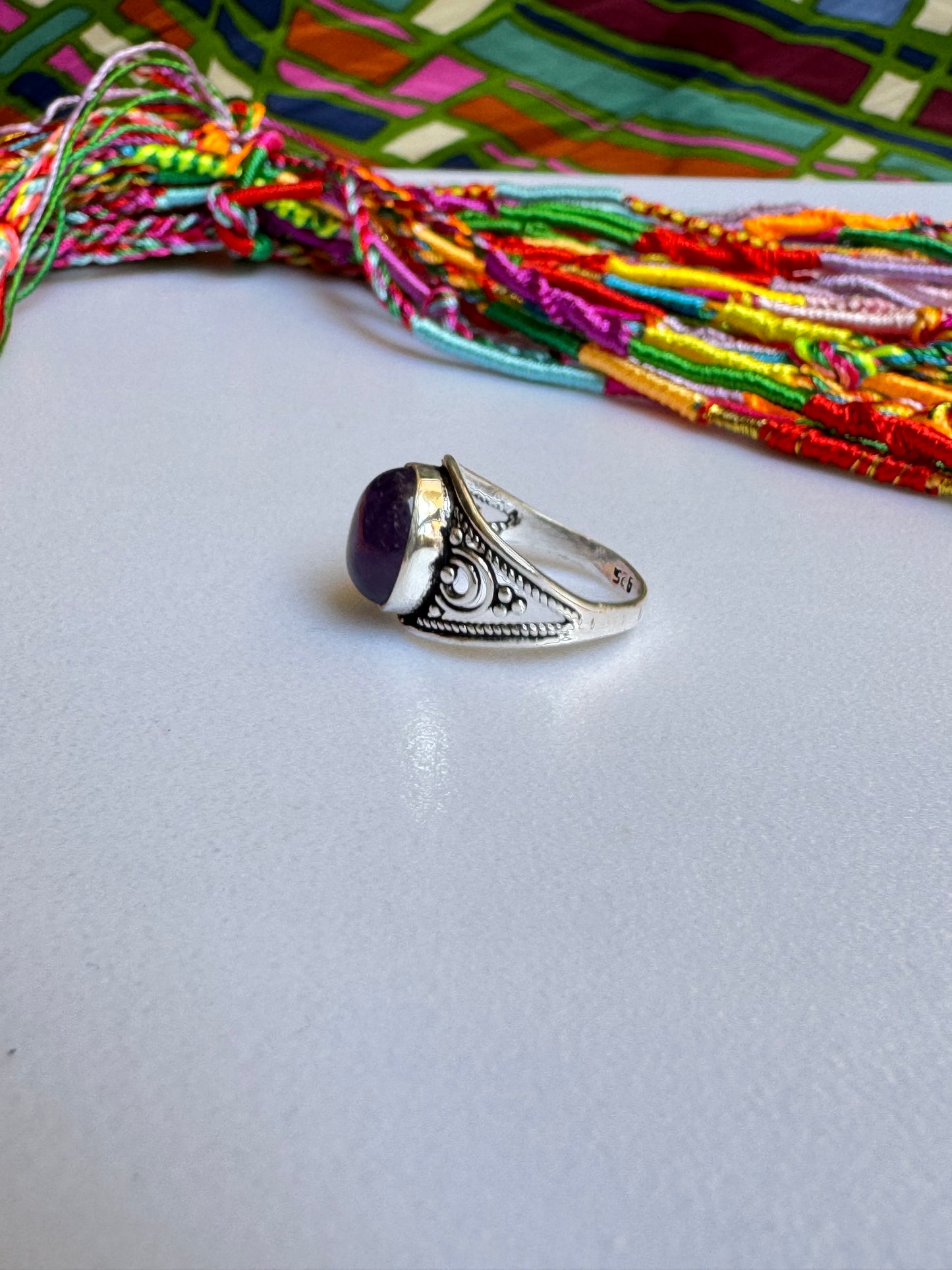 Anello argento ametista T67