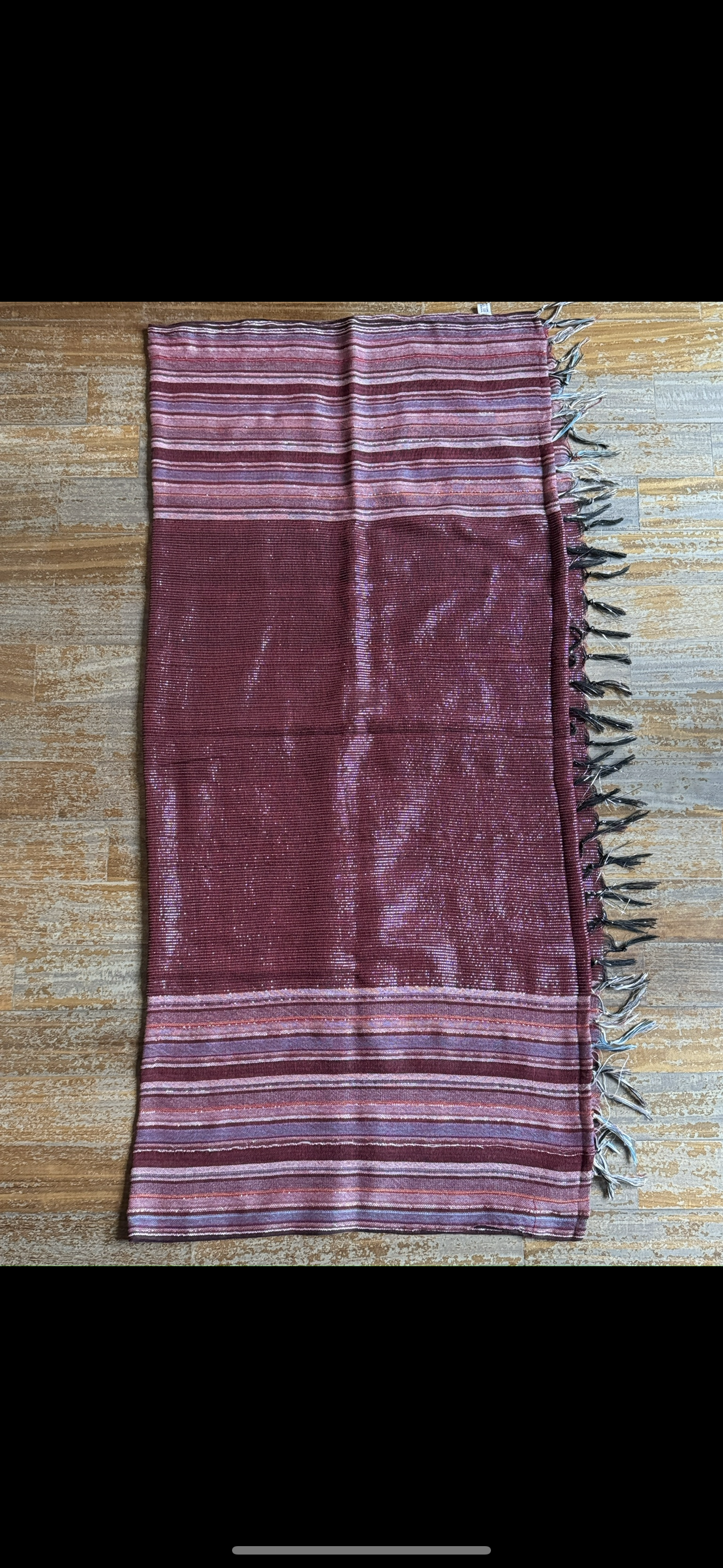Pashmina scarf stole India burgundy