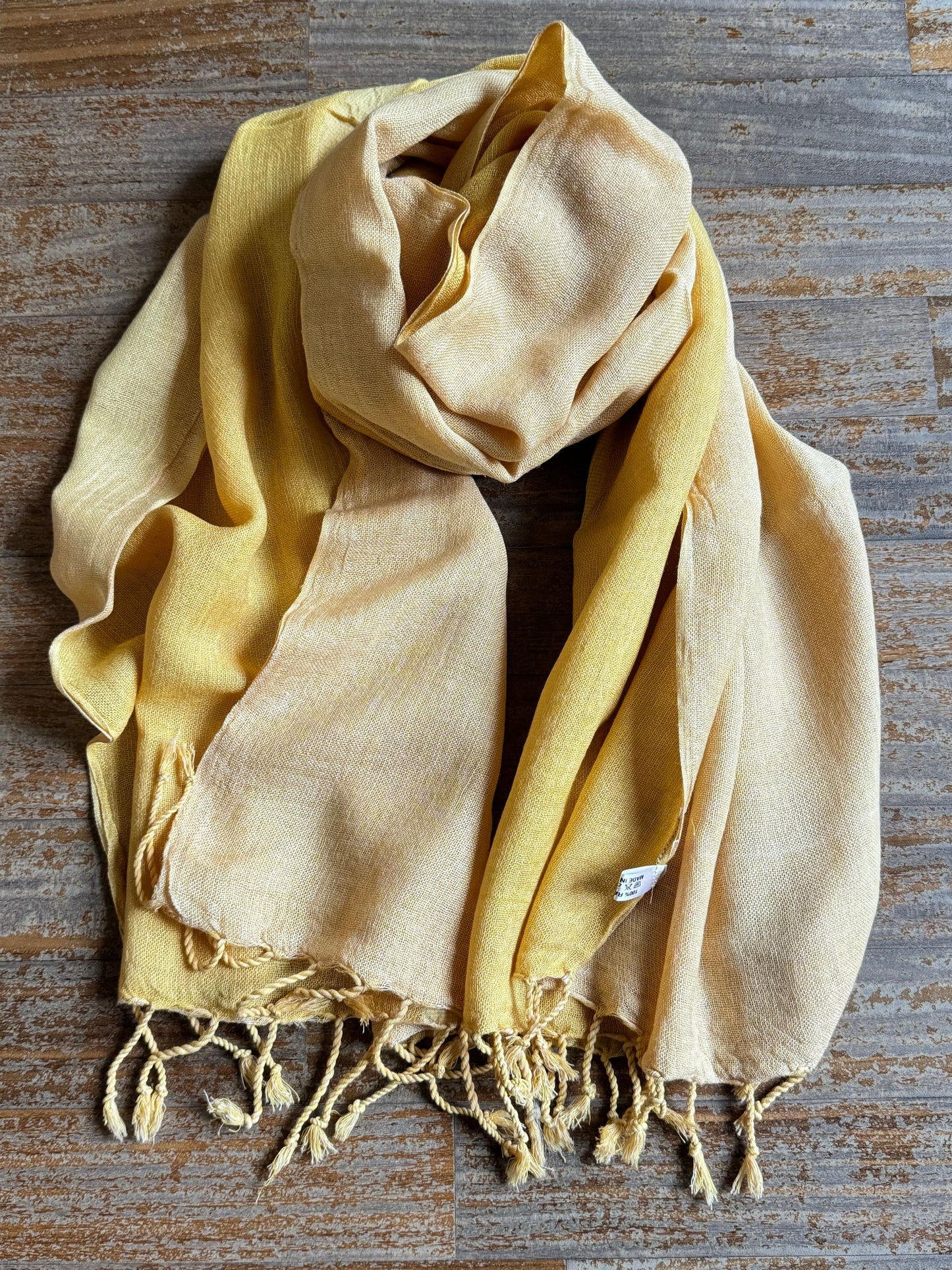Pashmina scarf India yellow