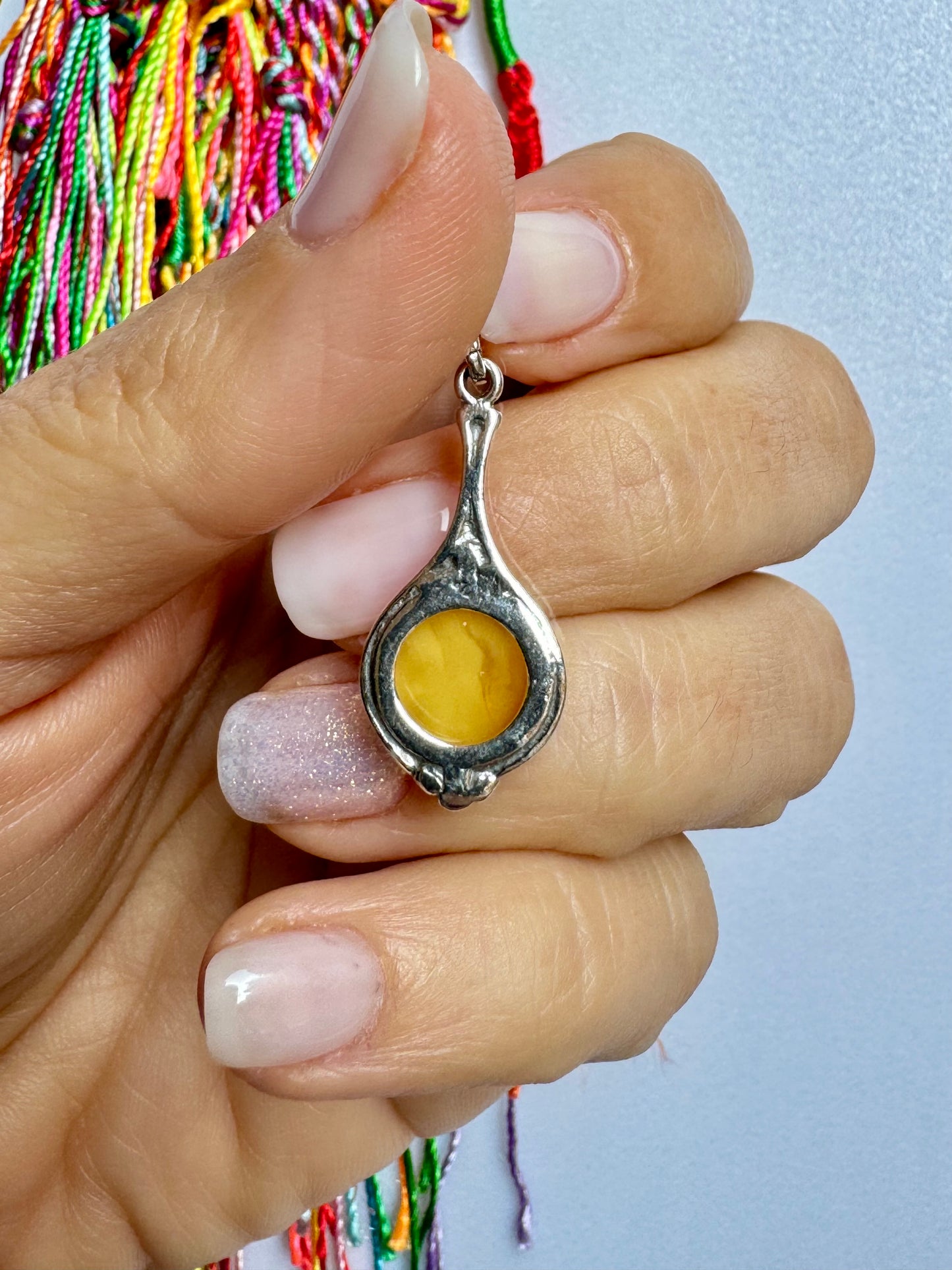 Pendant pendant silver925 amber 9AM