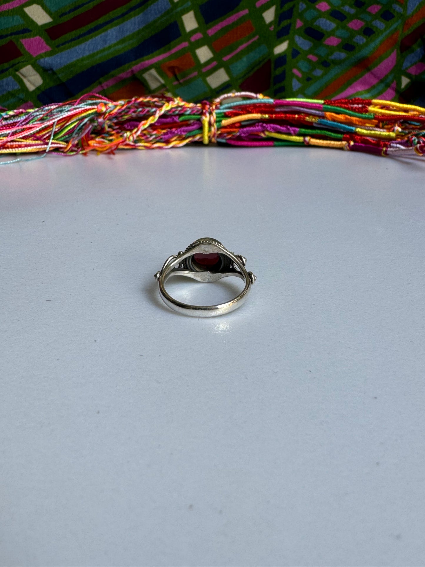 E67 Granat 925 Silberring