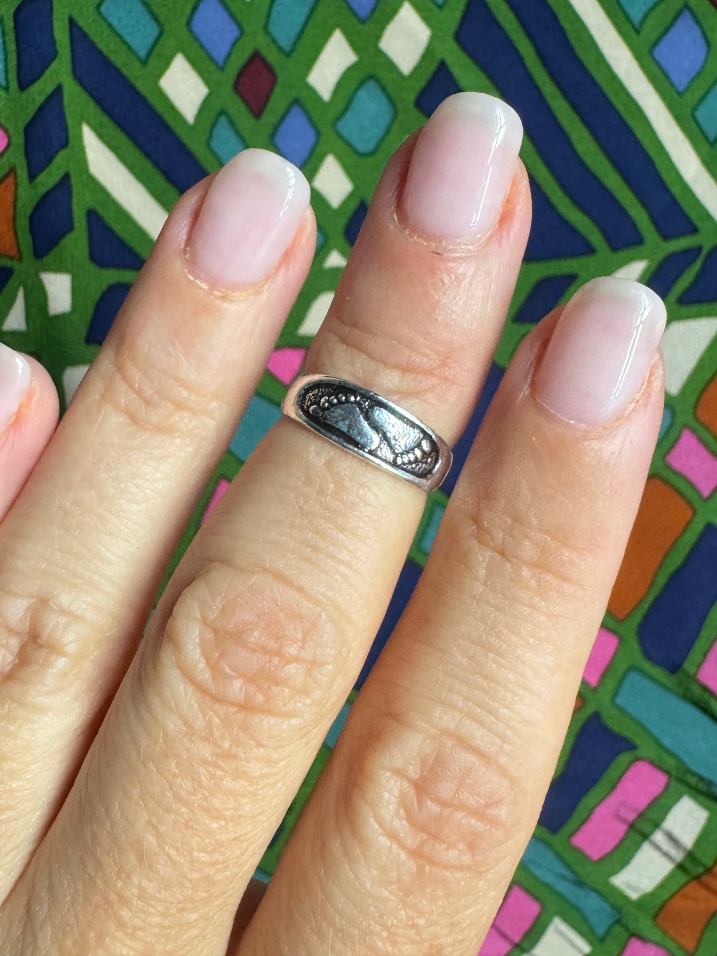 925 Silberring, verstellbares Finger- oder Fußband, 10 Fuß