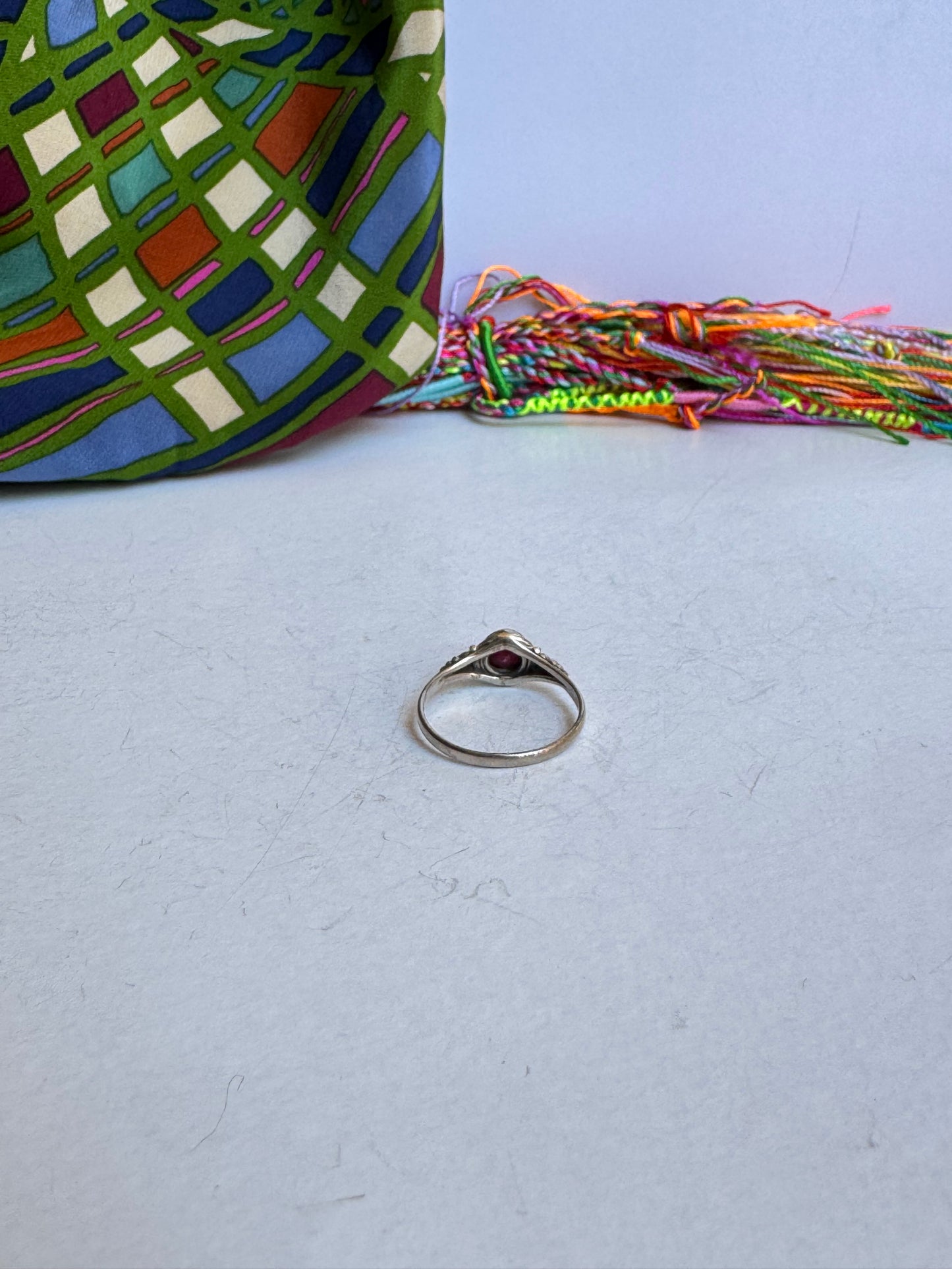 Anello argento 925 misura 20 radice di rubino RR3