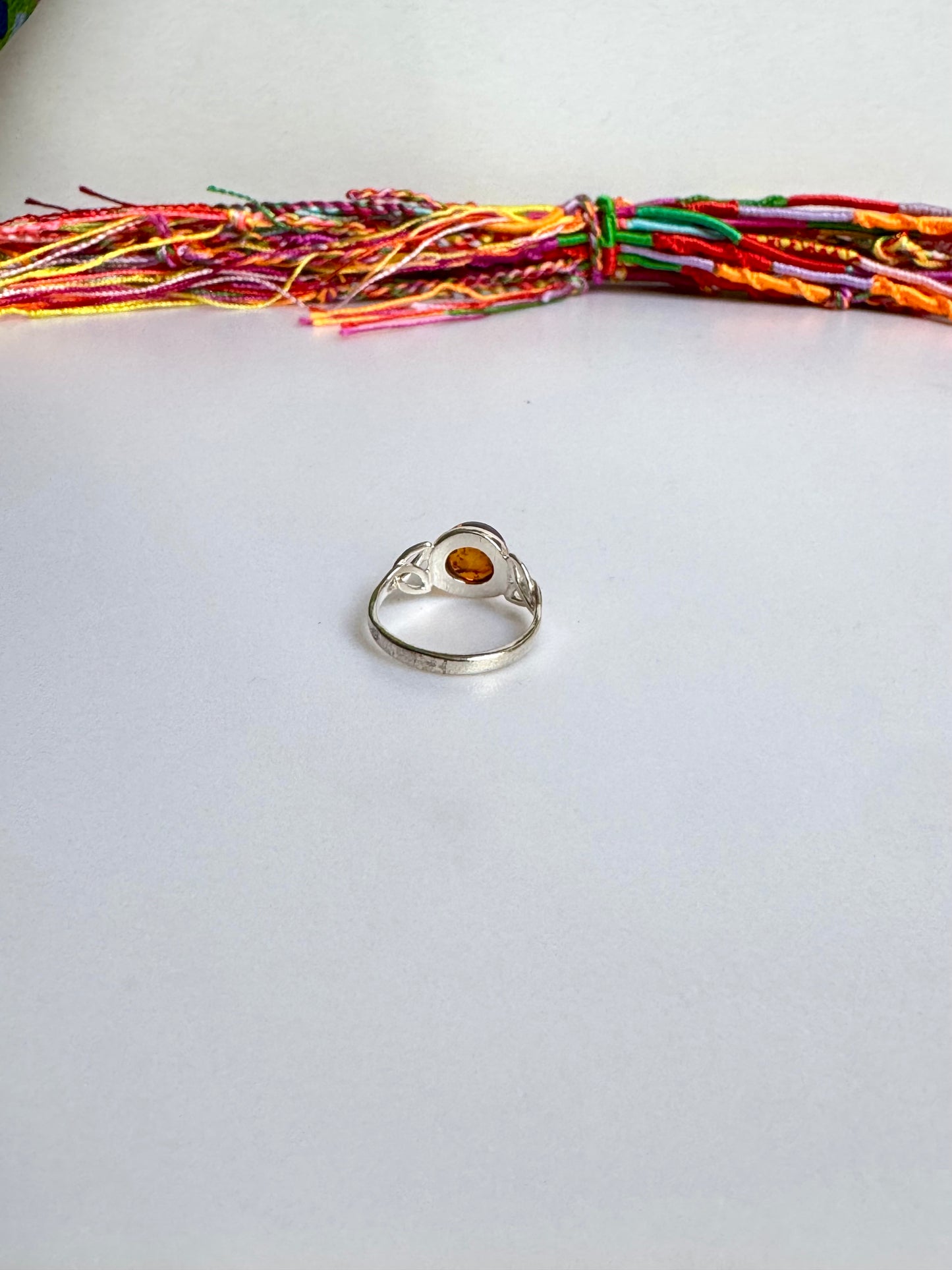 Anello argento 925 ambra misura 12 - 19AMB